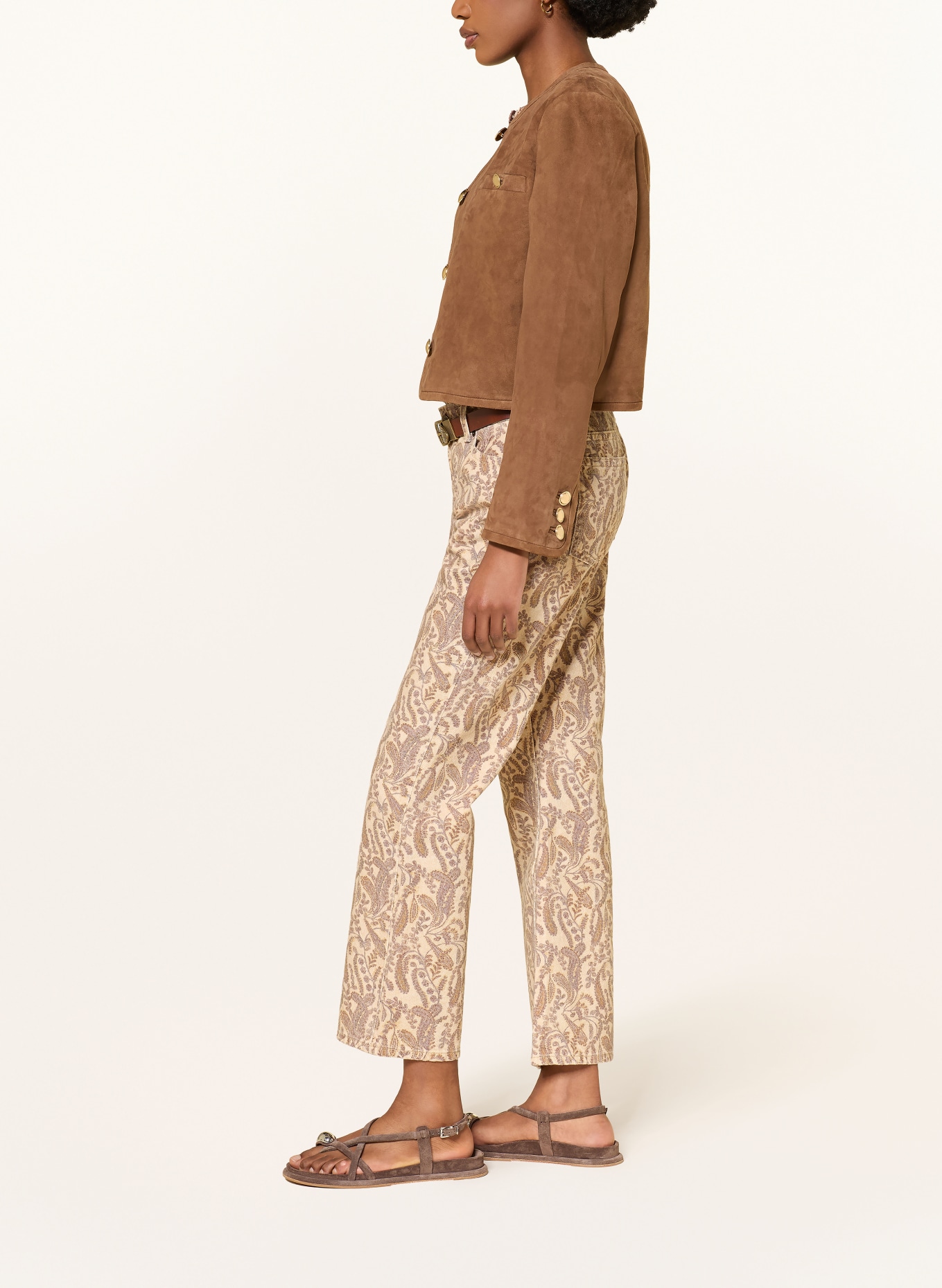 ba&sh Rovné džíny TOOTY: ECRU OFF WHITE