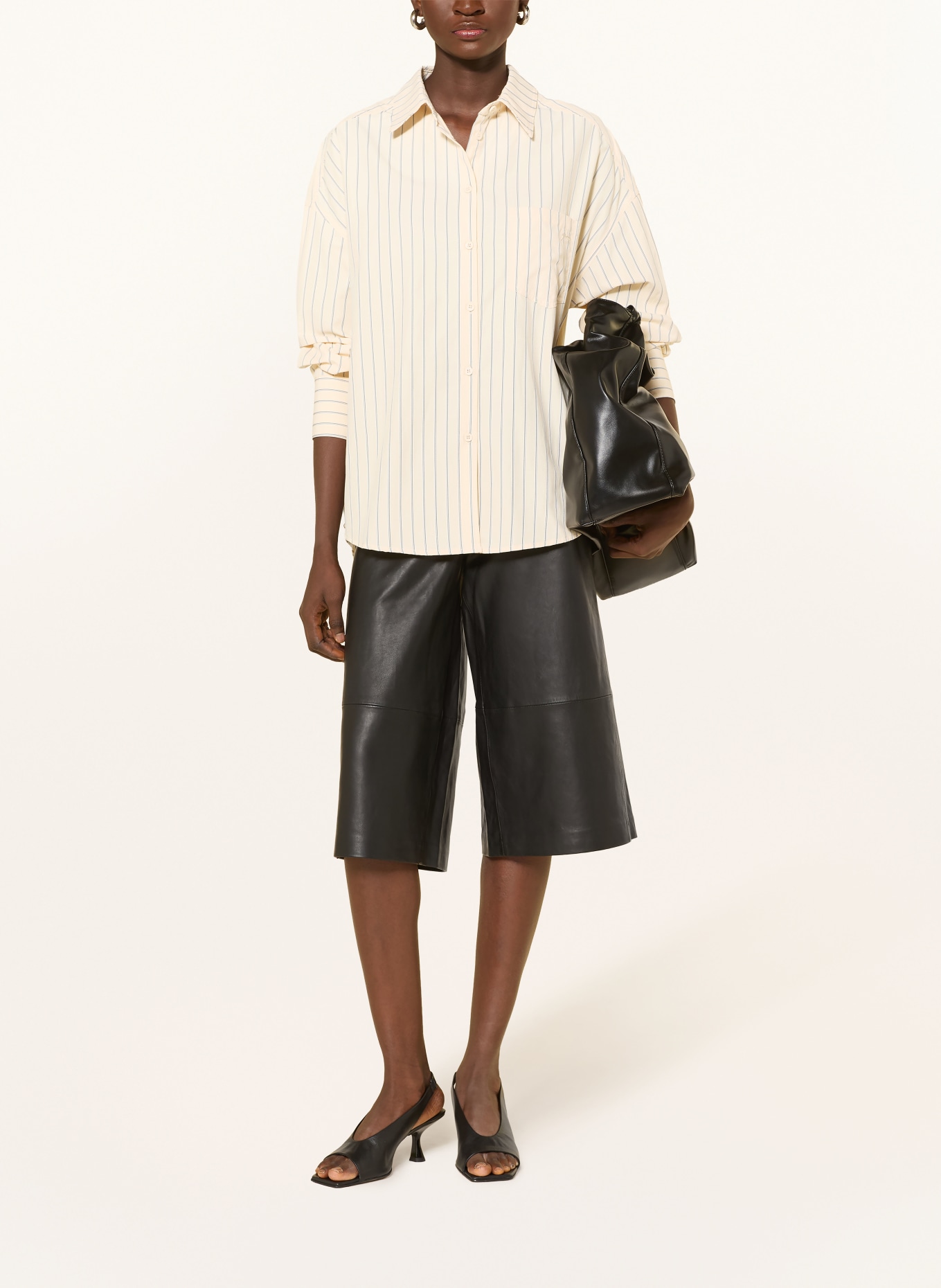 GRACE & MILA Chemisier VALERIE: JAUNE CLAIR / BLANC / NOIR