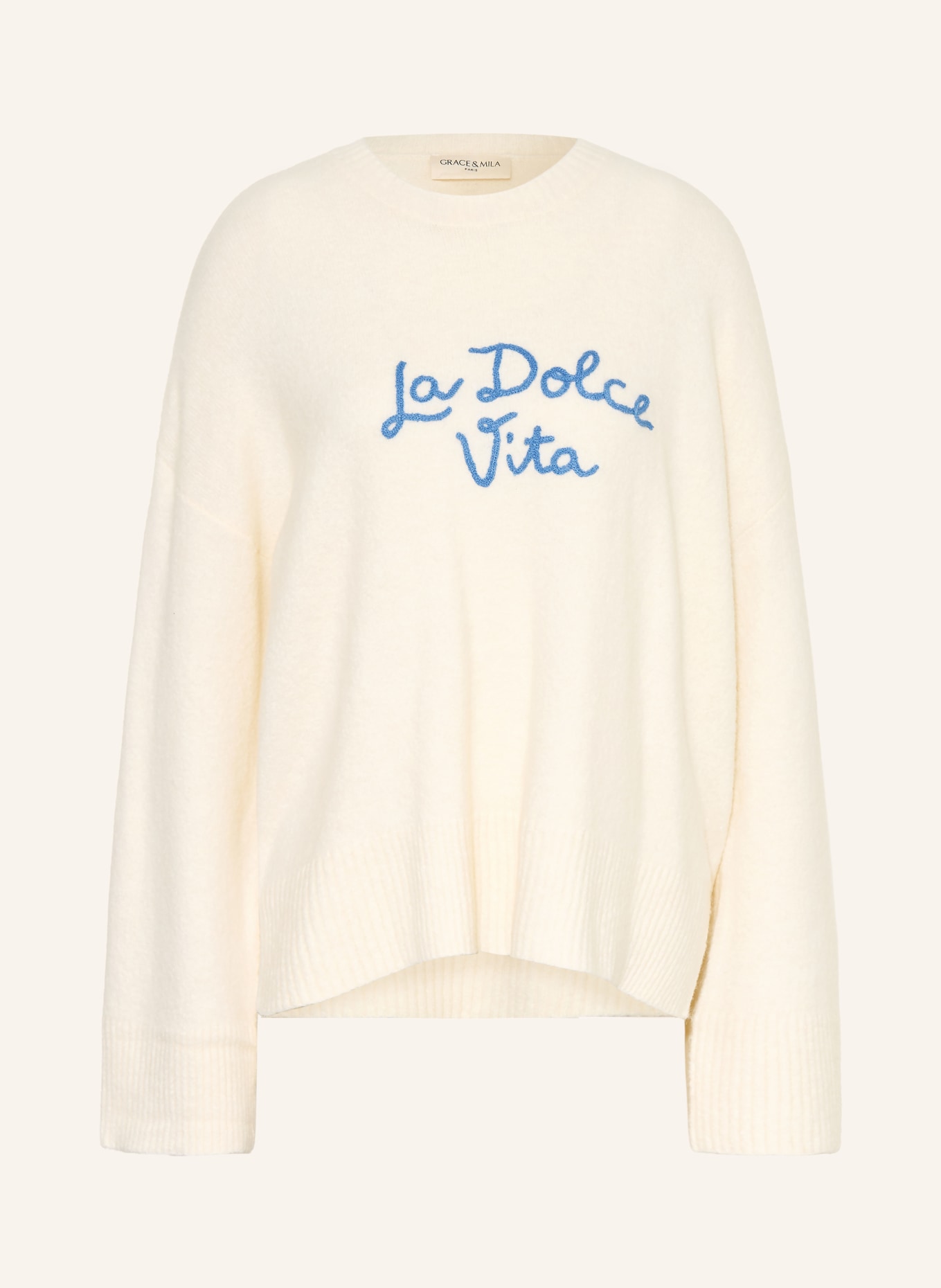 GRACE & MILA Pull VIGGO: CRÈME / BLEU CLAIR