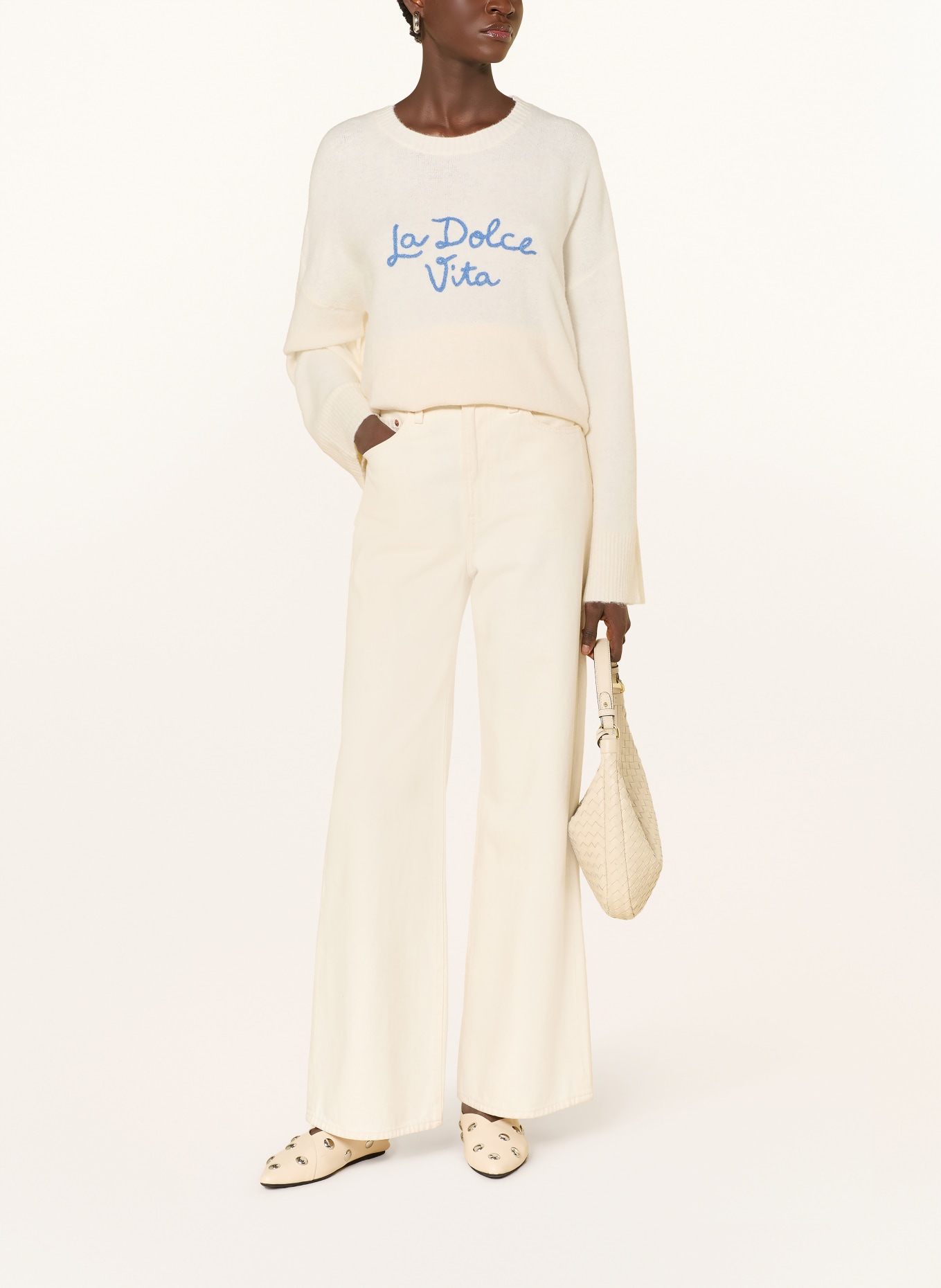 GRACE & MILA Pull VIGGO: CRÈME / BLEU CLAIR