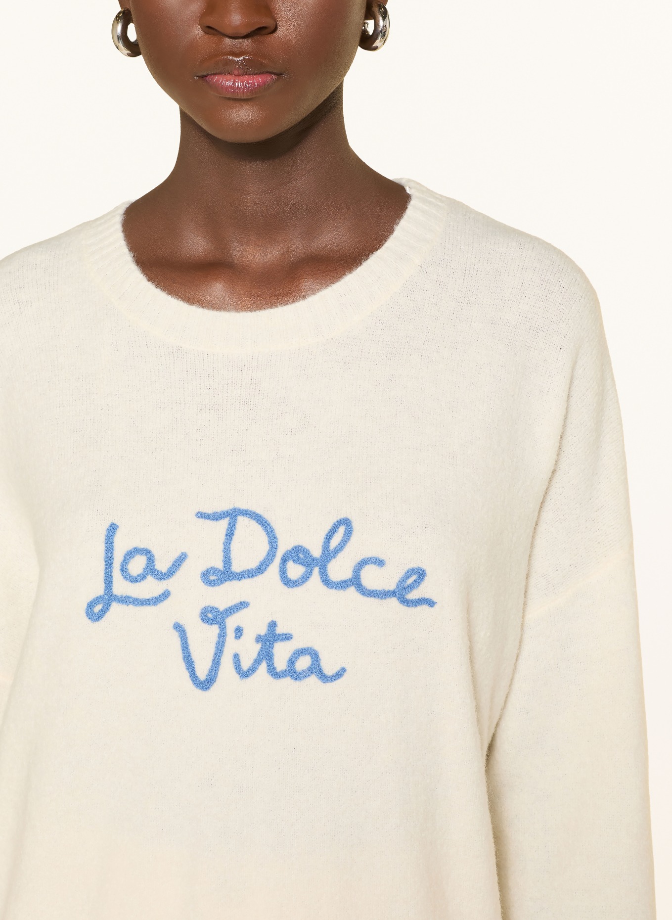 GRACE & MILA Pull VIGGO: CRÈME / BLEU CLAIR