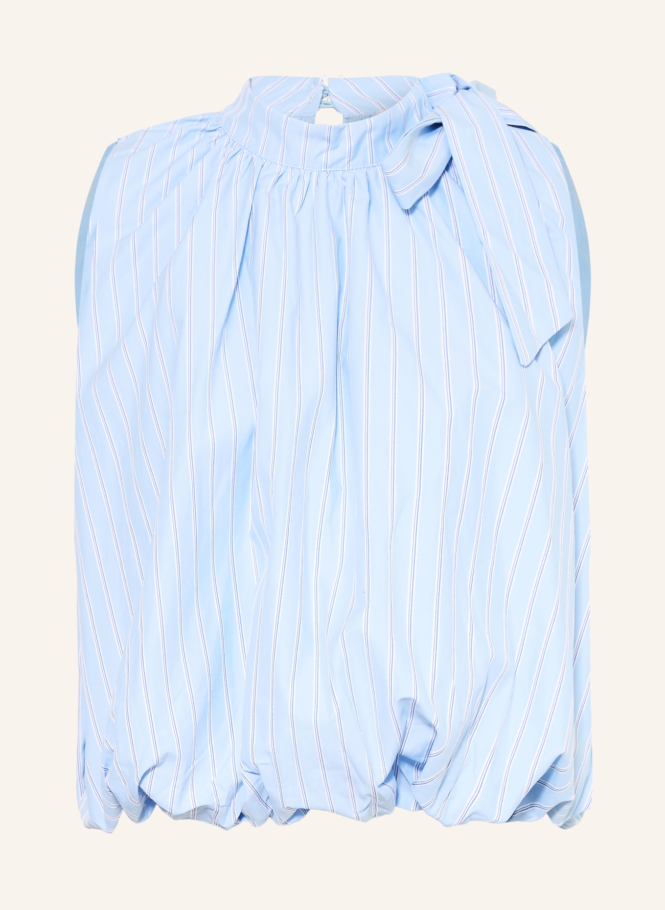 GRACE & MILA Chemisier à col lavallière VANYA: BLEU CLAIR / BLANC