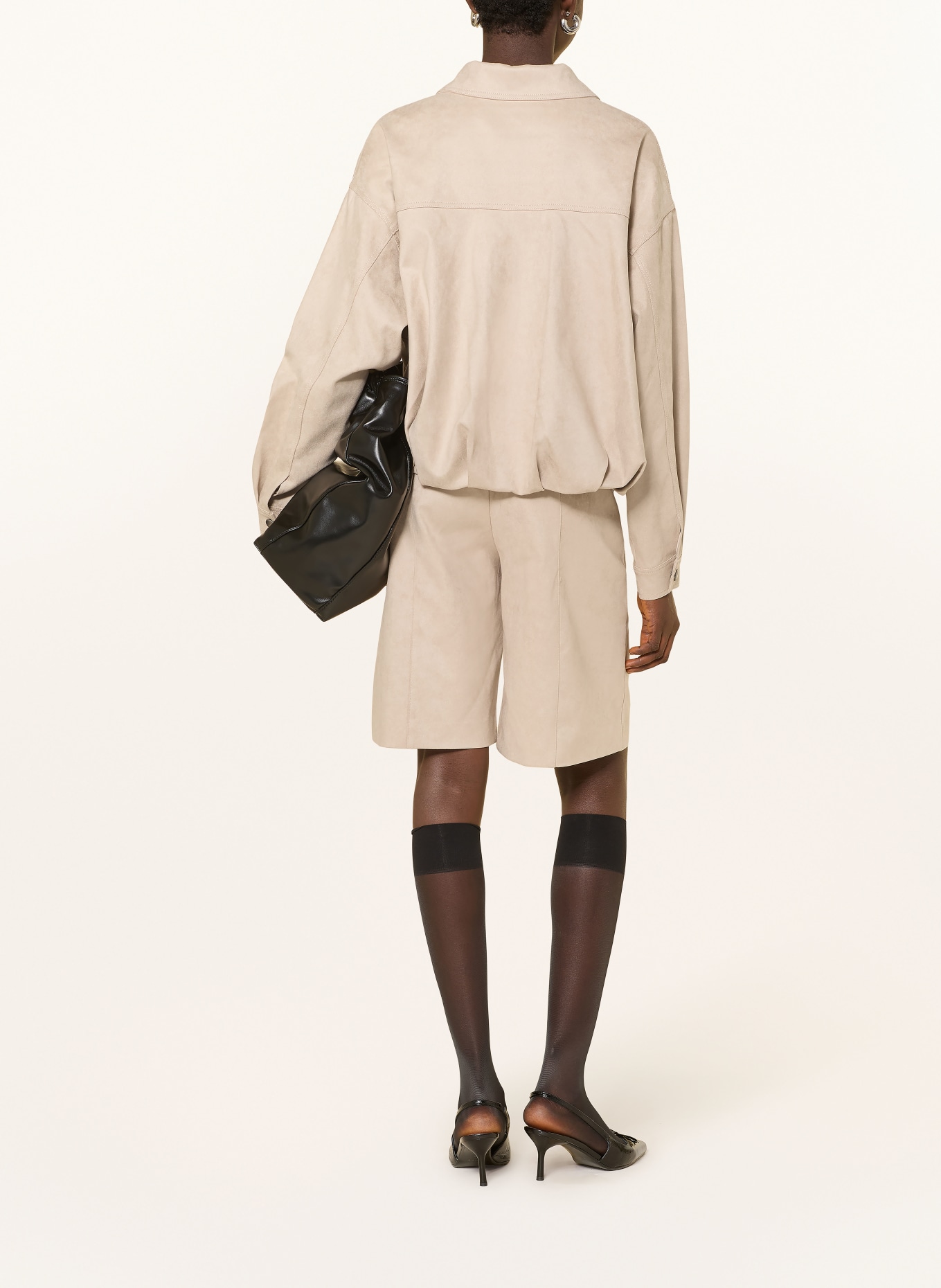 GRACE & MILA Veste VERVE aspect cuir: BEIGE