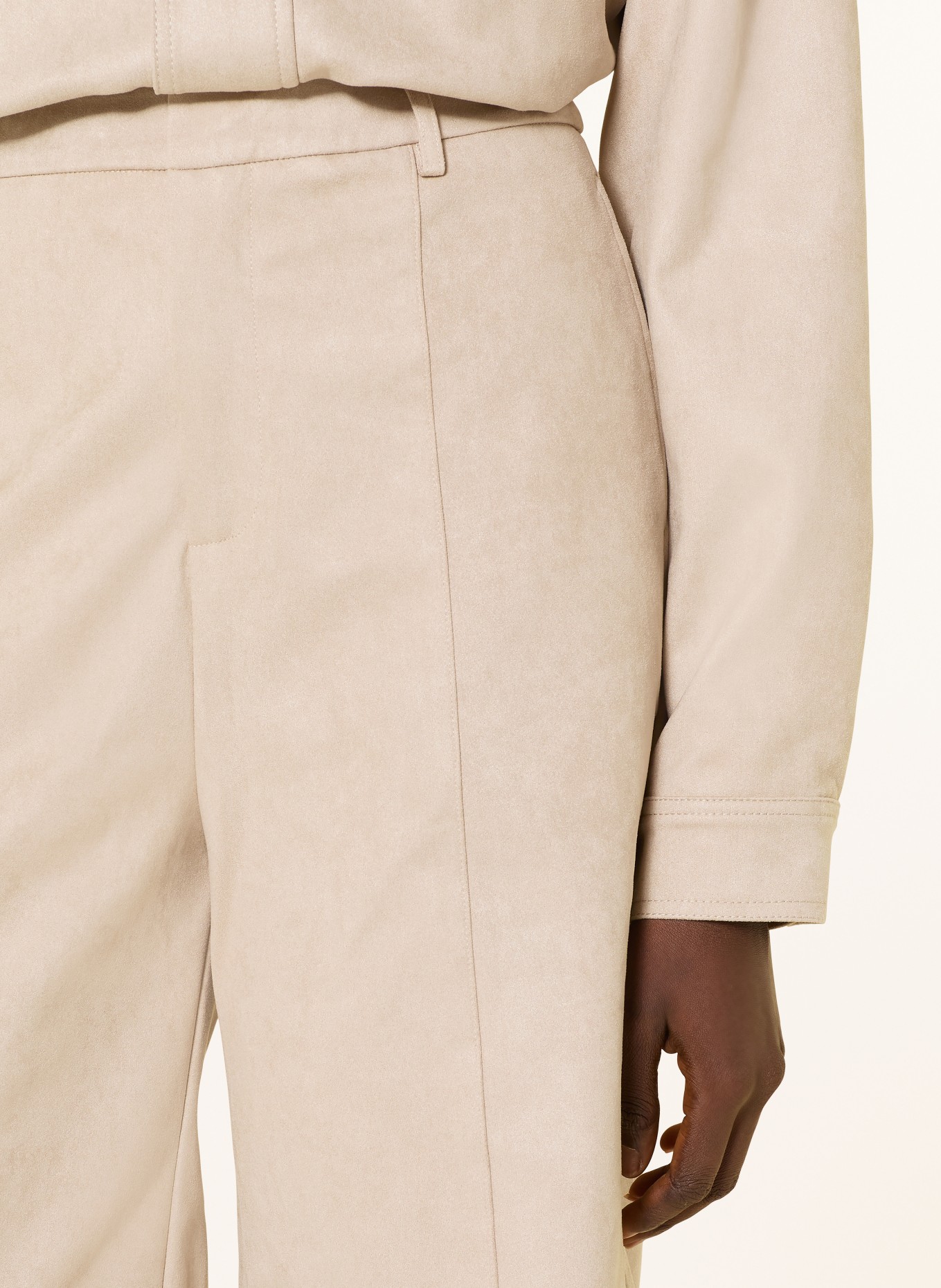 GRACE & MILA Bermuda VACANZA aspect cuir: BEIGE