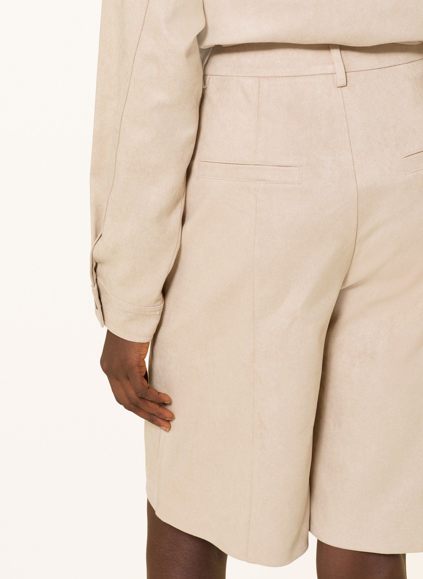 GRACE & MILA Bermuda VACANZA aspect cuir: BEIGE