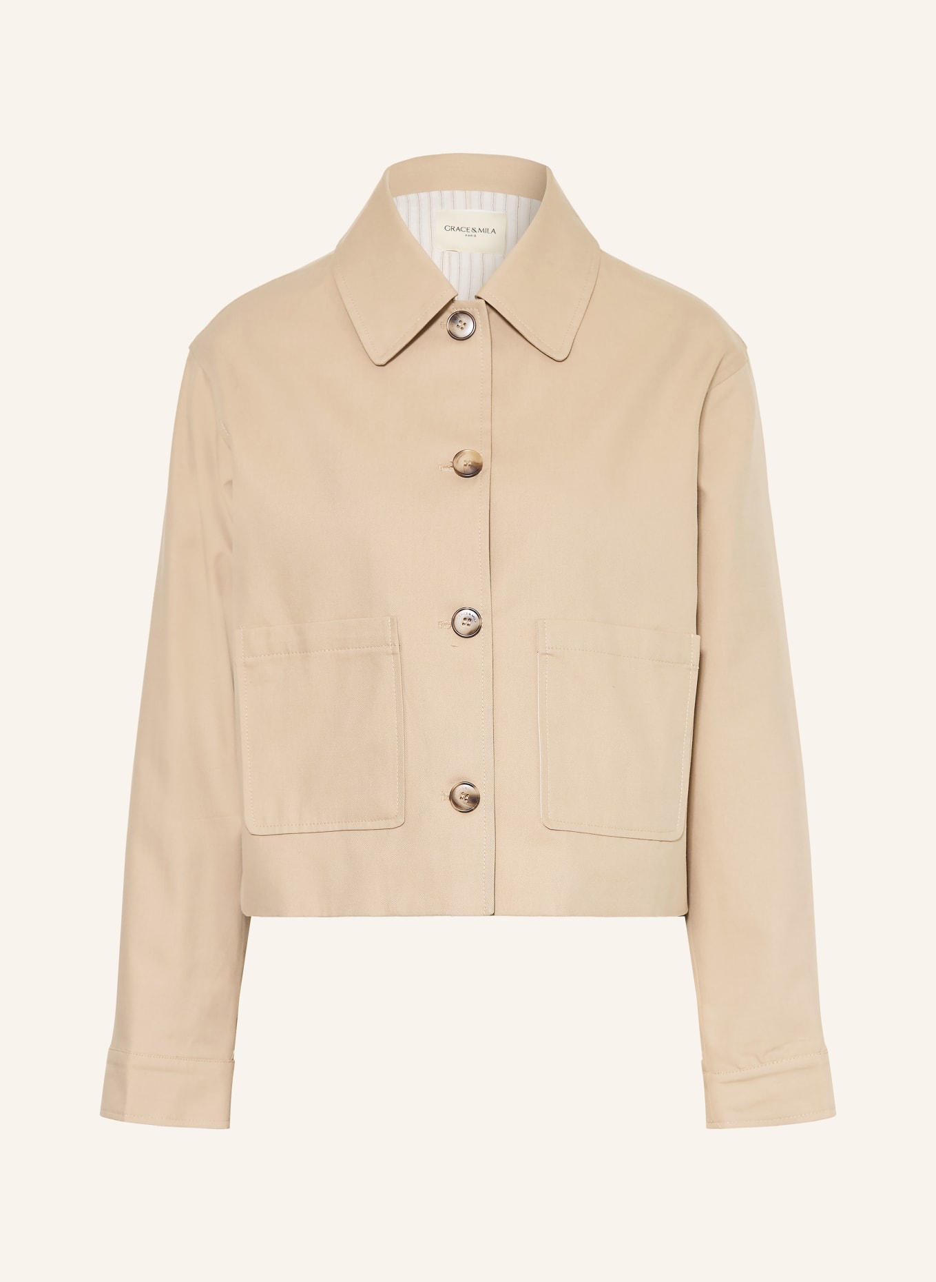 GRACE & MILA Box jacket VERONICA: BEIGE