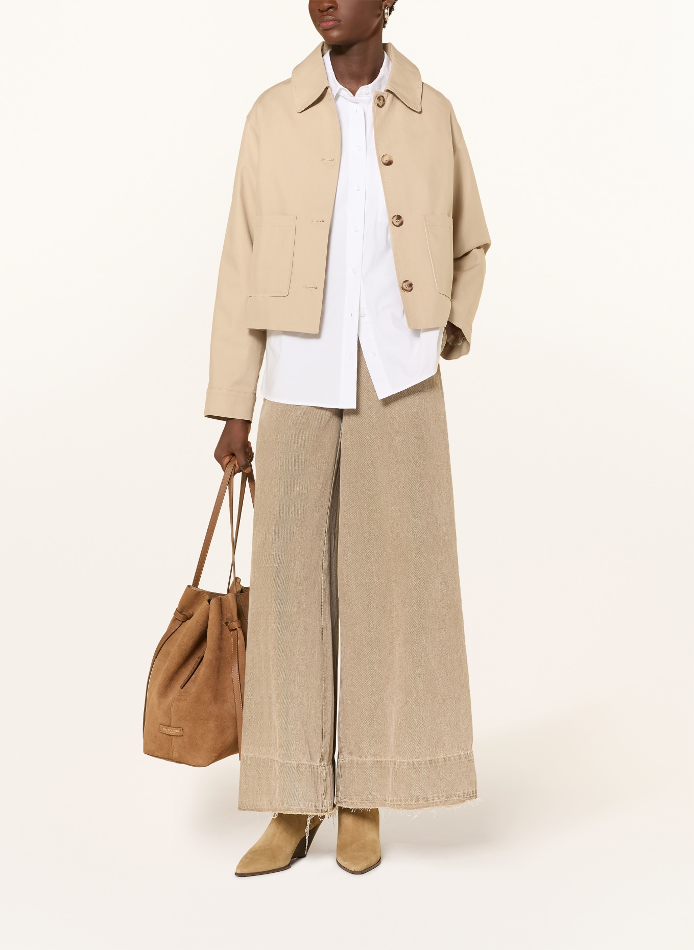 GRACE & MILA Box jacket VERONICA: BEIGE