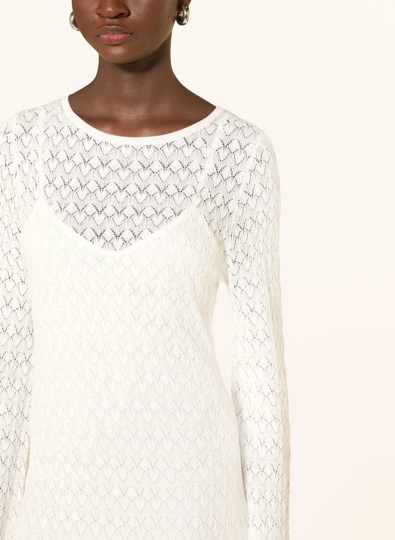 GRACE & MILA Robe en maille VERDAD: ÉCRU