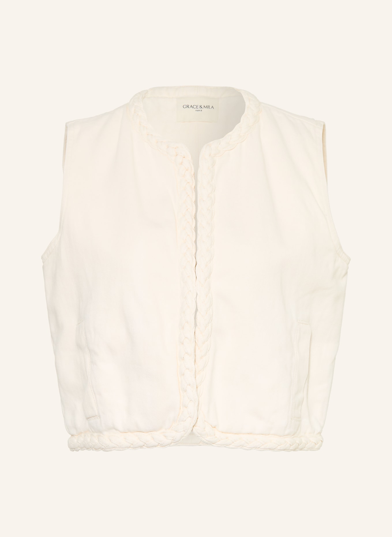 GRACE & MILA Jeansweste VERONA: ECRU