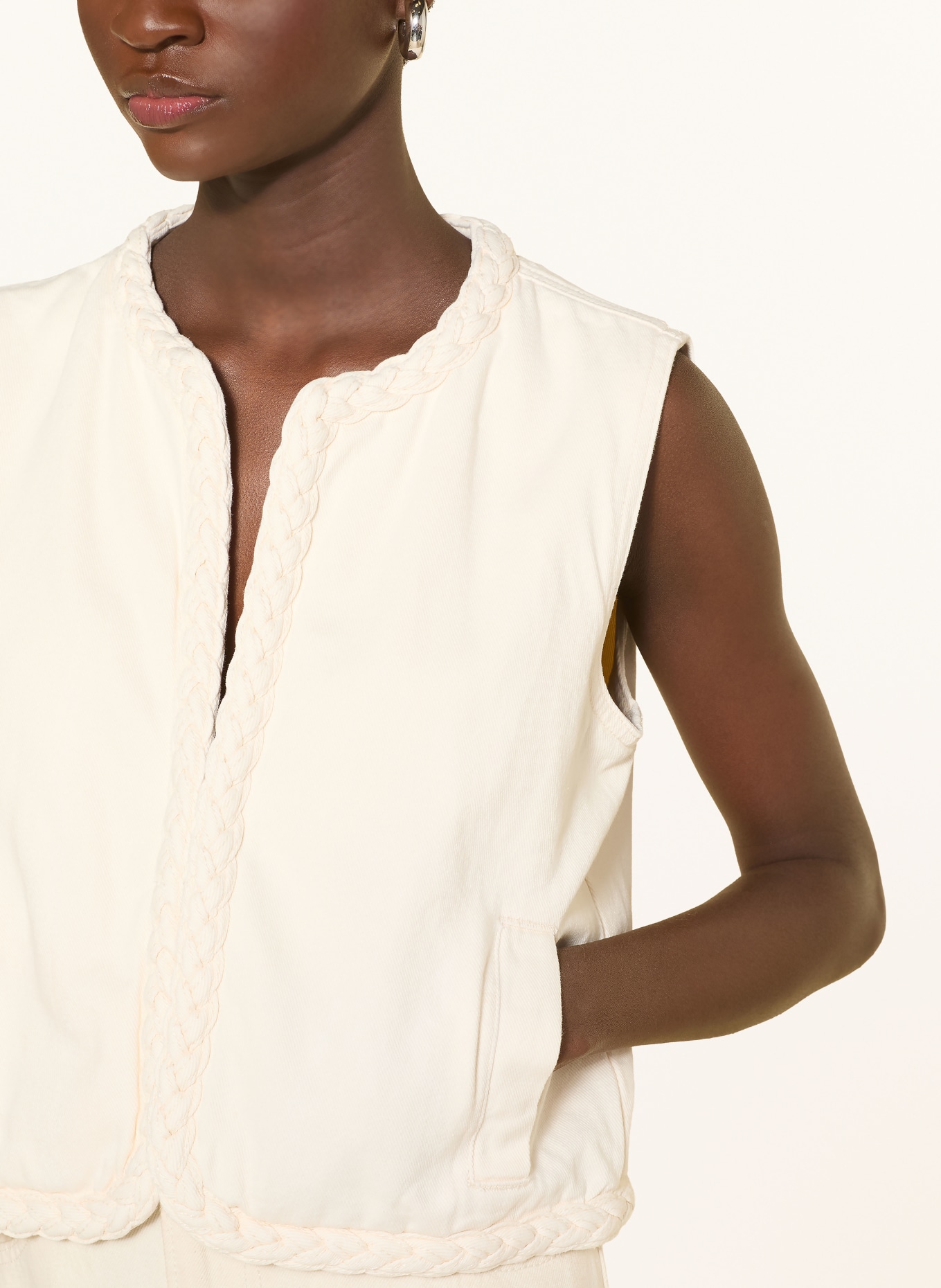 GRACE & MILA Jeansweste VERONA: ECRU