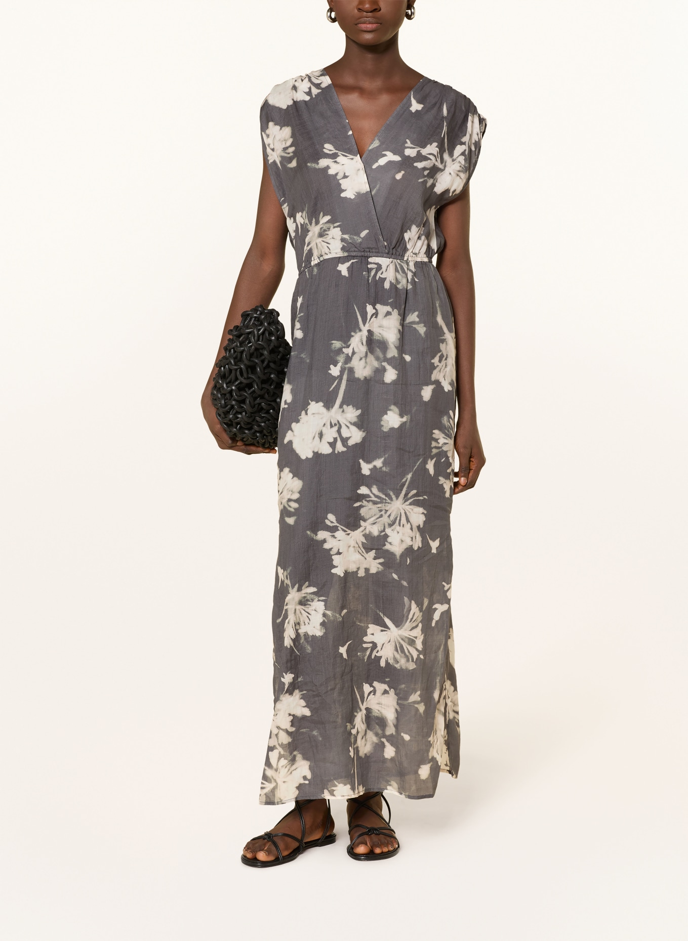 Marc O'Polo jurk: DONKERGRIJS / WIT