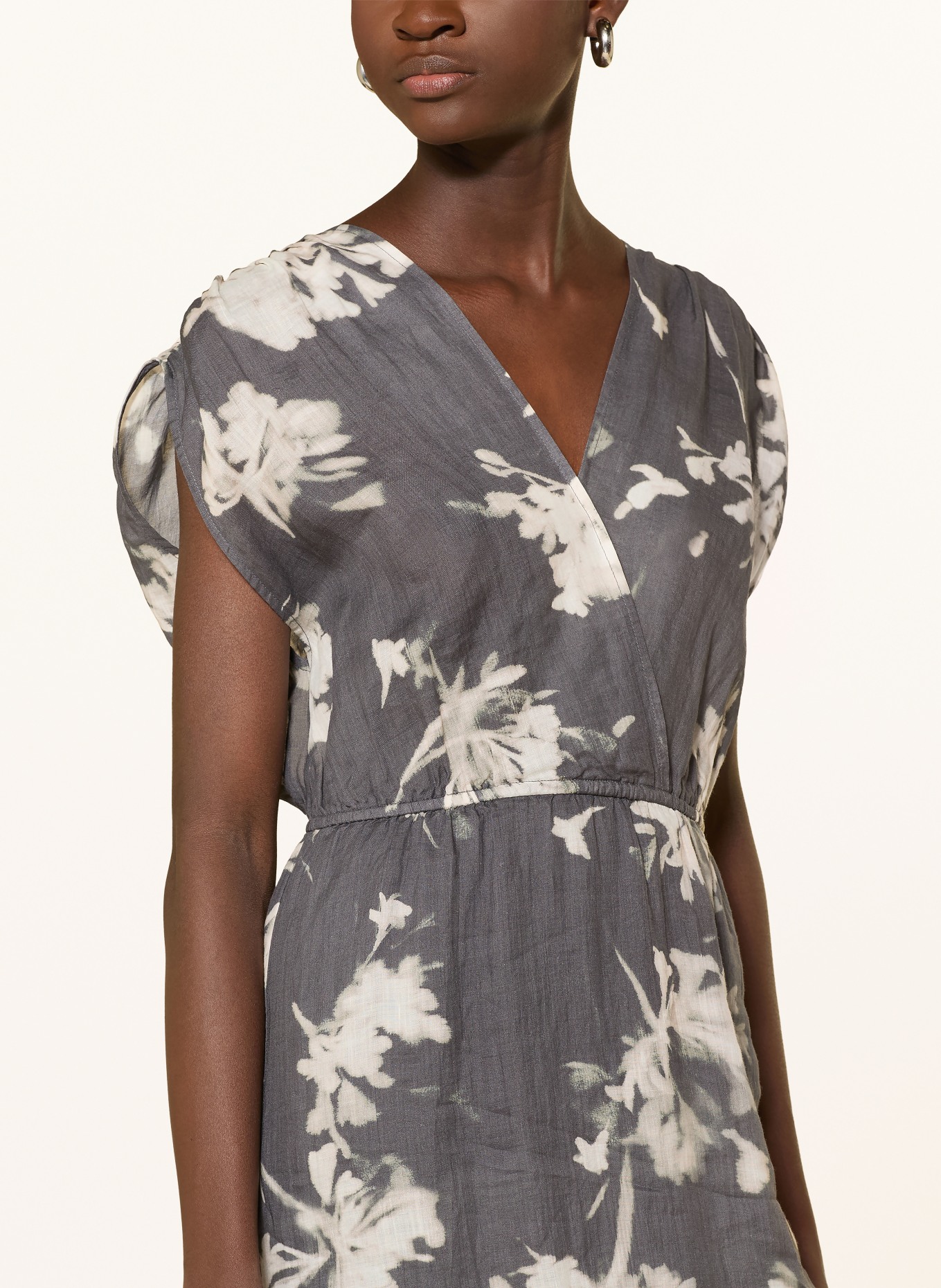 Marc O'Polo jurk: DONKERGRIJS / WIT