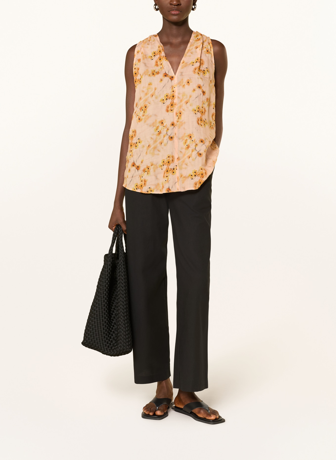 Marc O'Polo chemisier: ORANGE CLAIR / ORANGE / NOIR