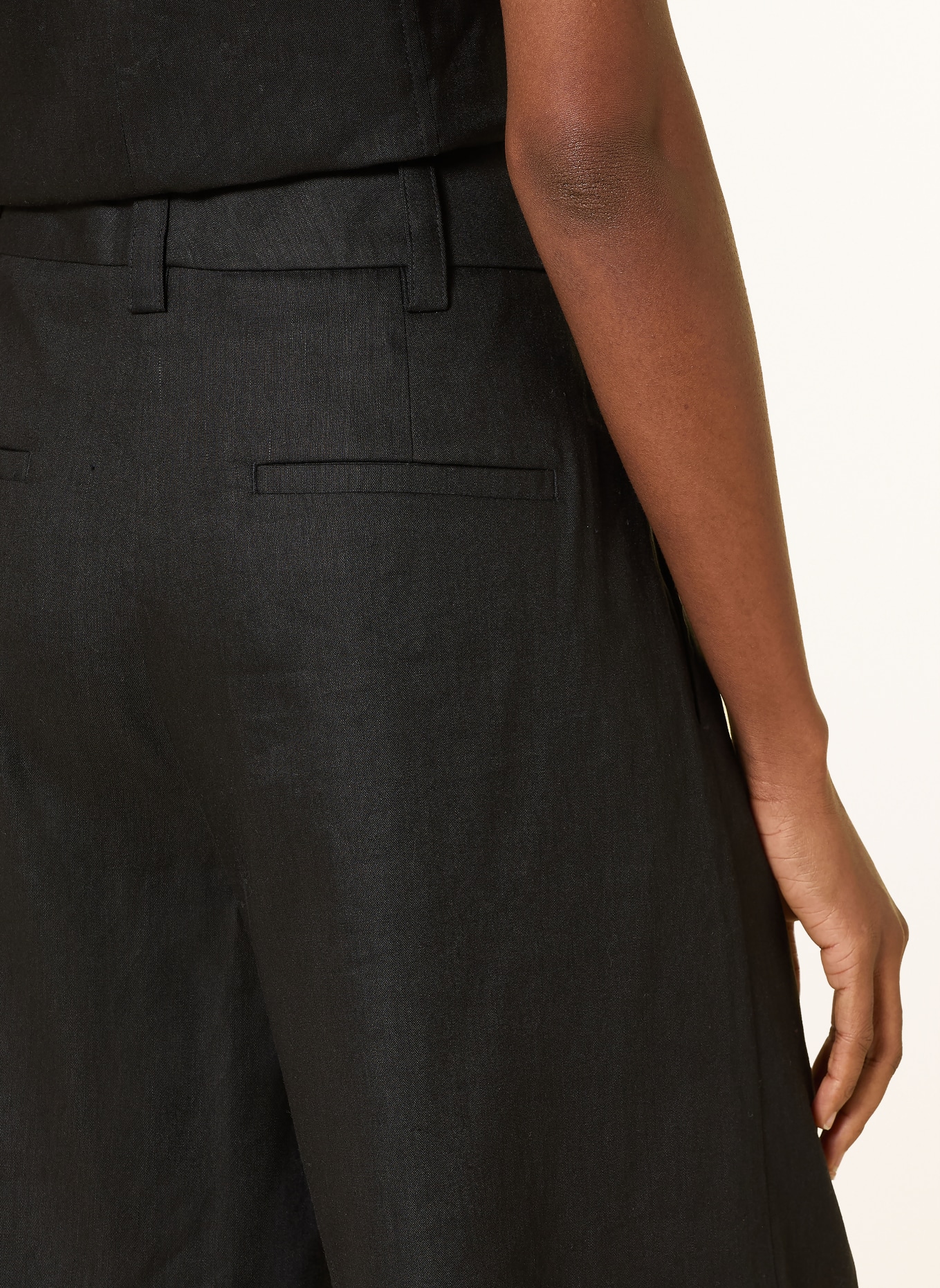 Marc O'Polo Bermudas mit Leinen: SCHWARZ