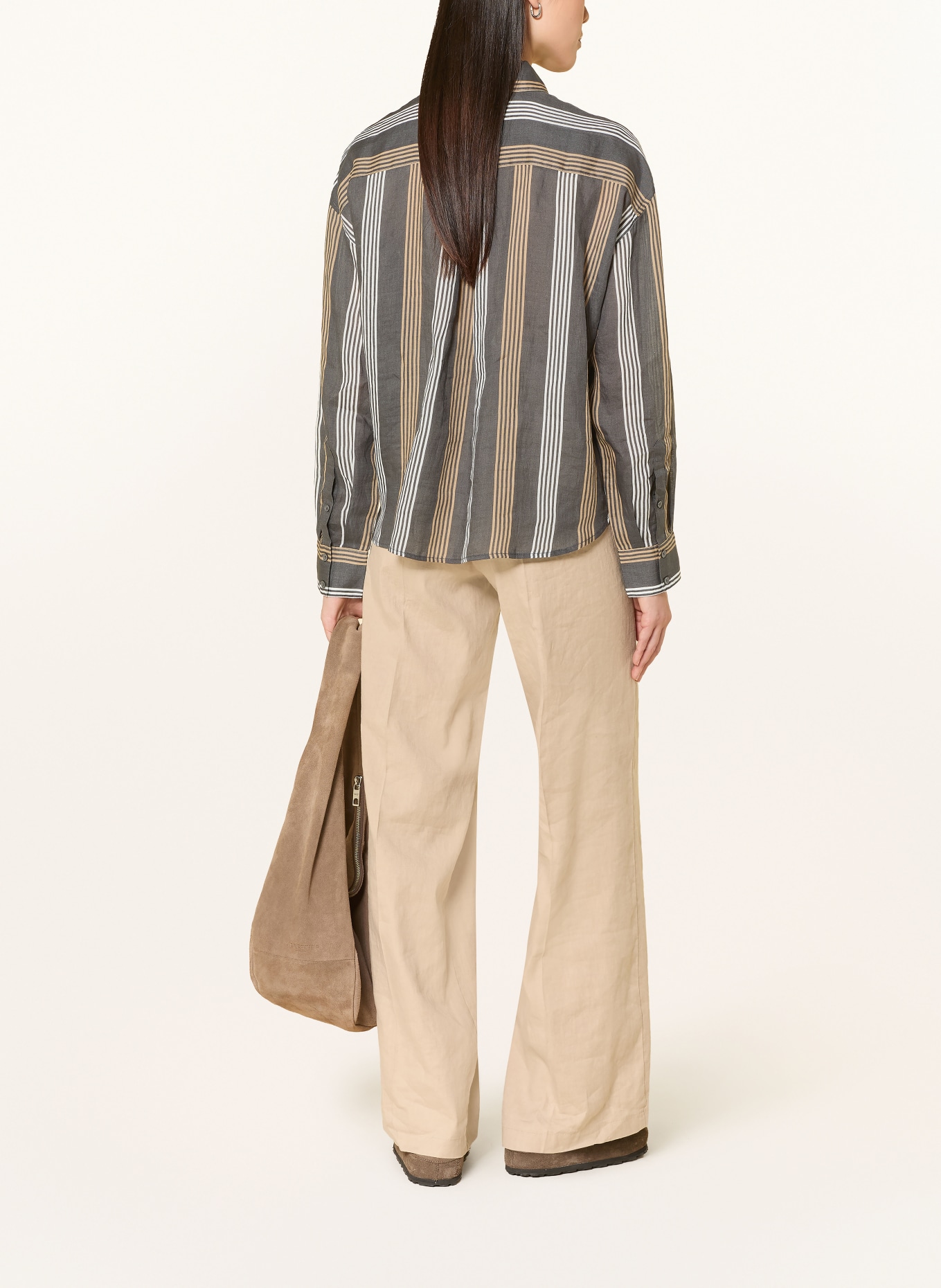 Marc O'Polo košile: TMAVĚ ŠEDÁ / VELBLOUDÍ / BÍLÁ