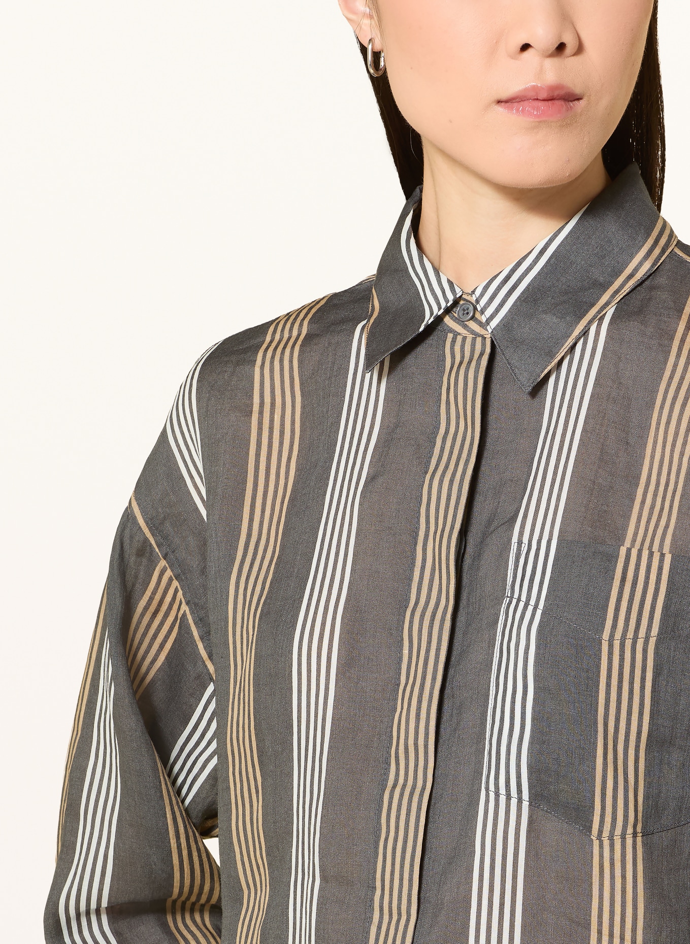 Marc O'Polo košile: TMAVĚ ŠEDÁ / VELBLOUDÍ / BÍLÁ