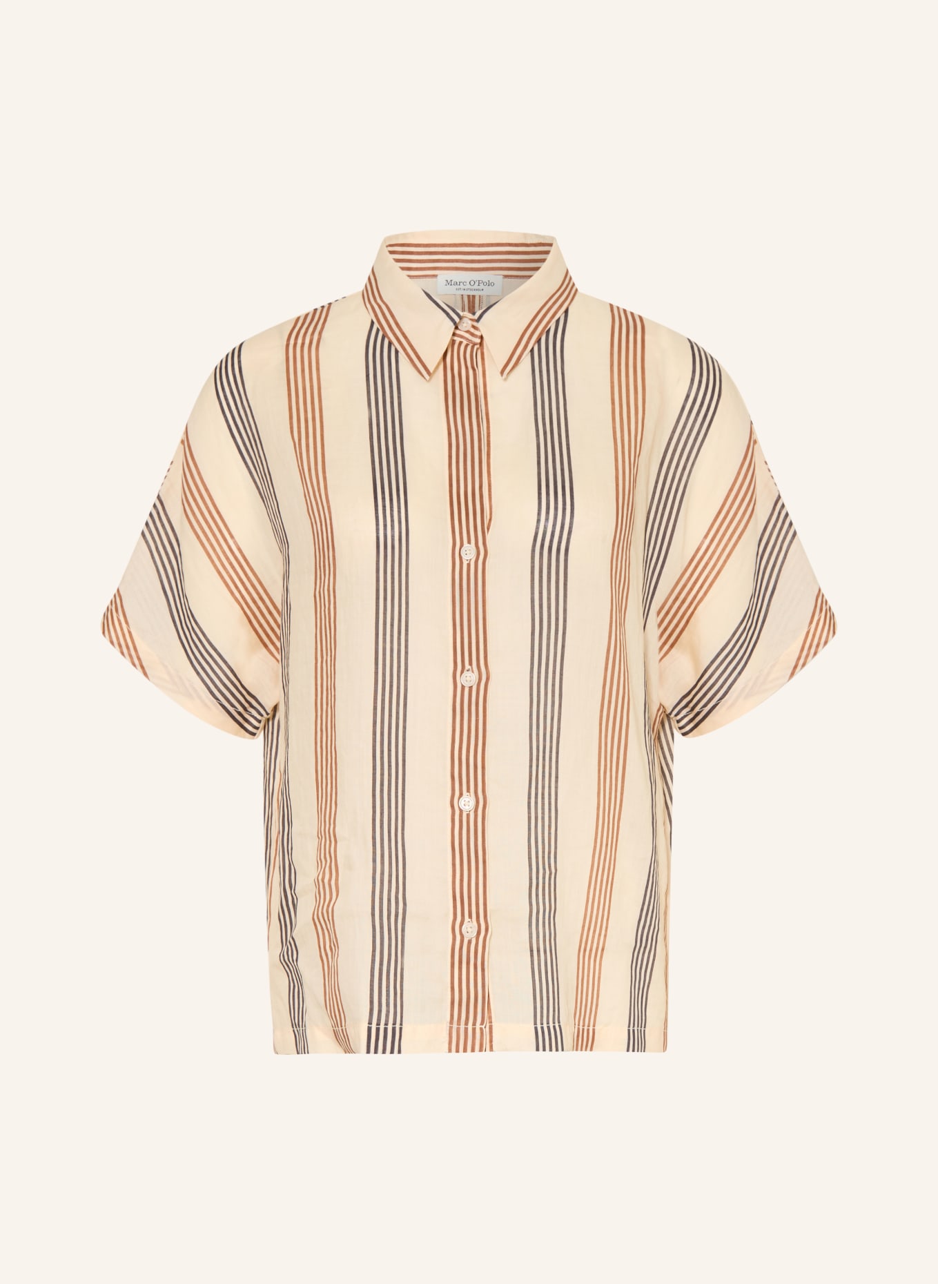 Marc O'Polo chemise: BEIGE / MARRON / NOIR