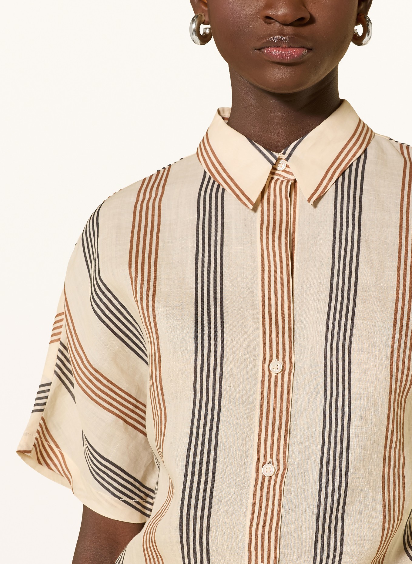 Marc O'Polo chemise: BEIGE / MARRON / NOIR