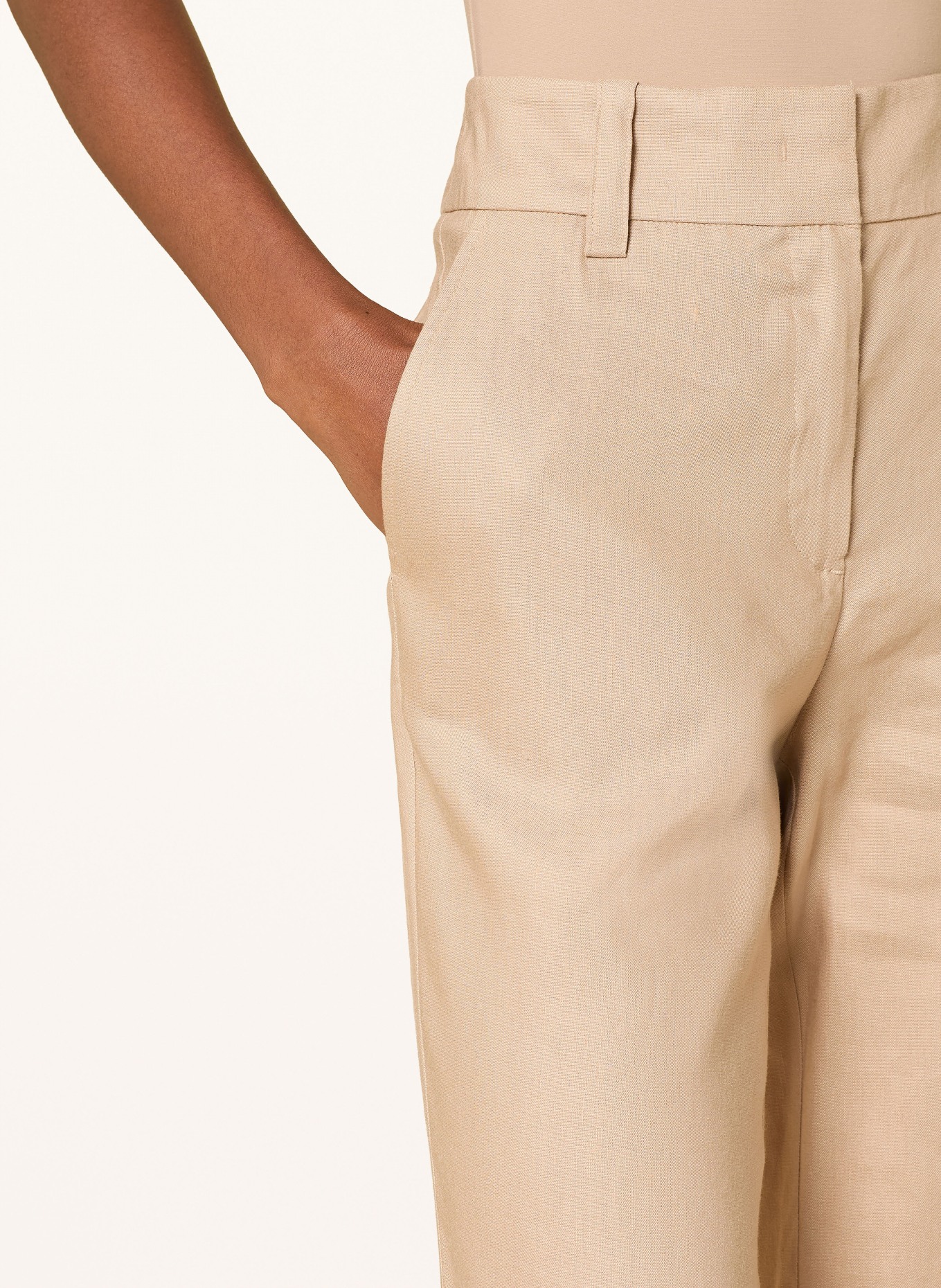 Marc O'Polo Hose mit Leinen: CAMEL