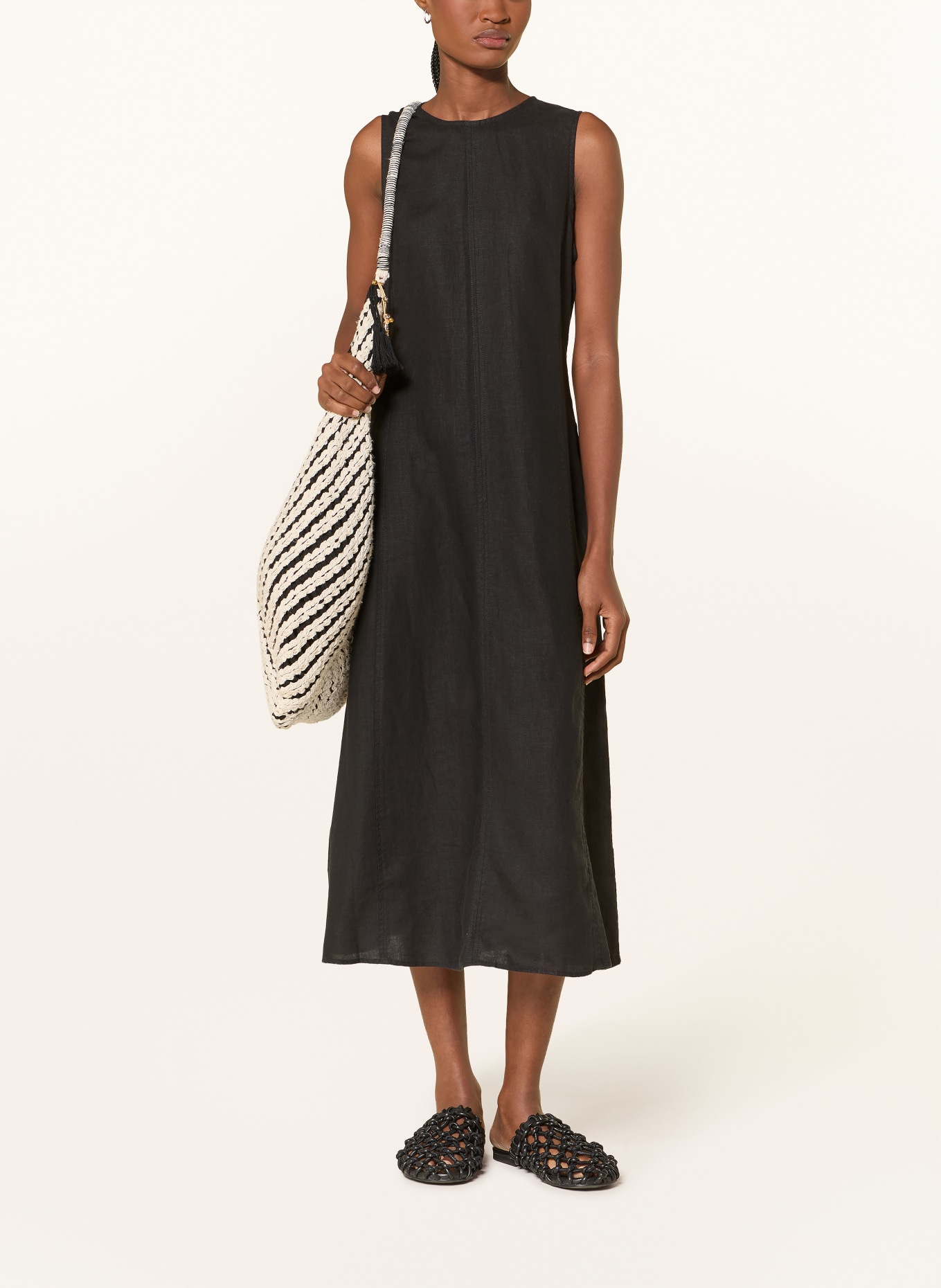 Marc O'Polo sukienka lniana: CZARNY