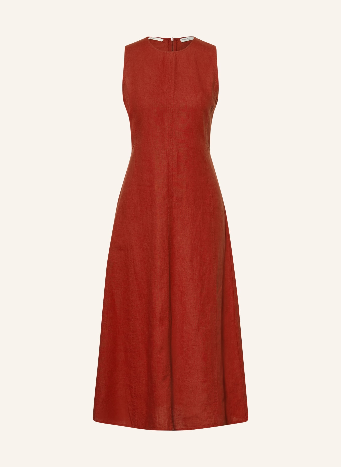 Marc O'Polo sukienka lniana: CIEMNOCZERWONY
