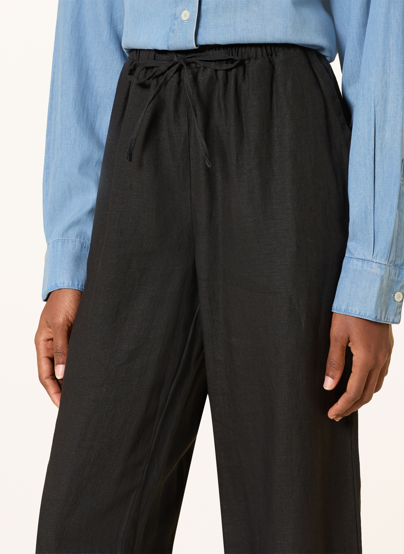 Marc O'Polo linen pants: BLACK