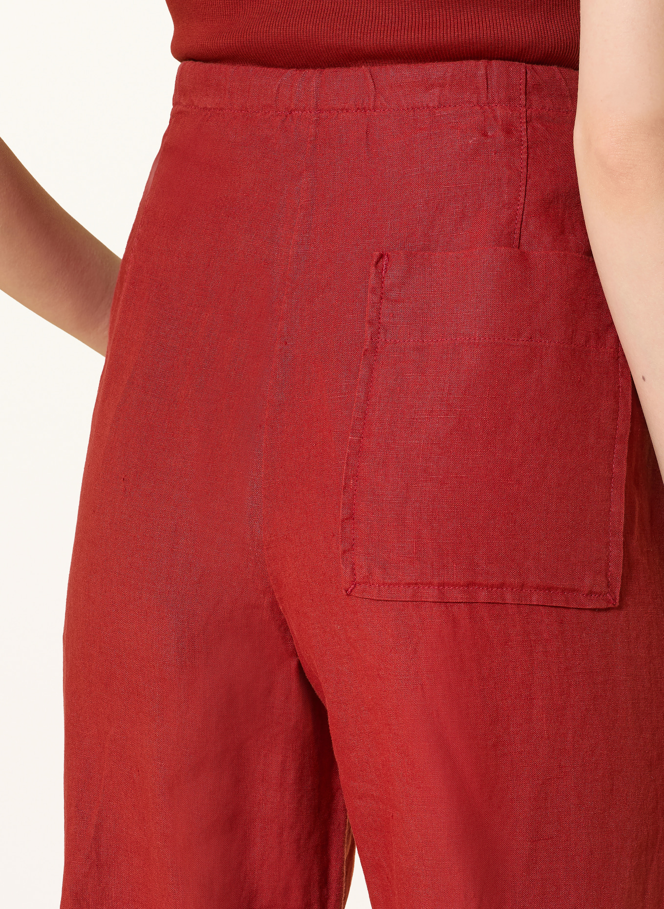 Marc O'Polo linen pants: DARK RED