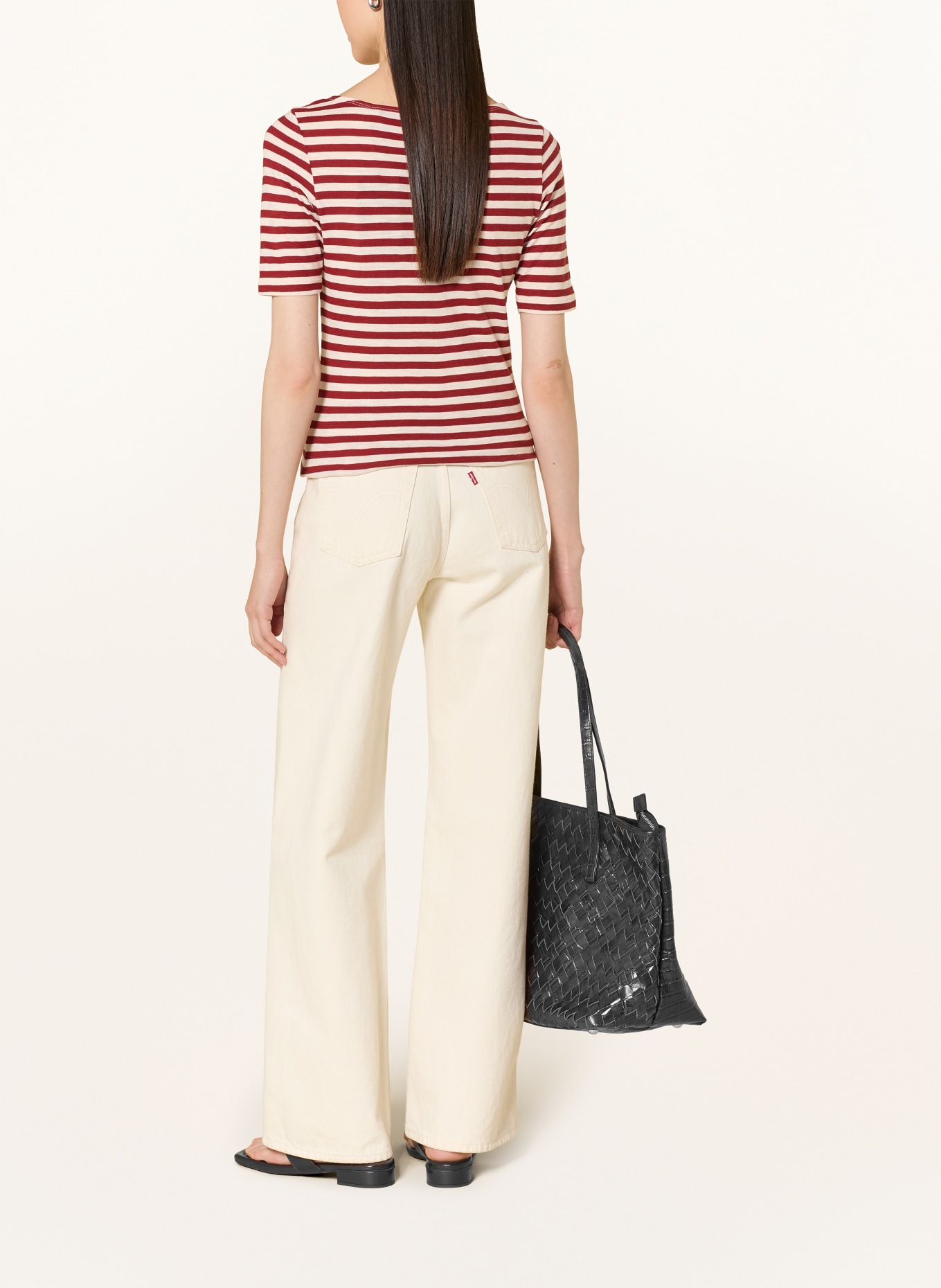 Marc O'Polo T-shirt: ÉCRU / ROUGE FONCÉ