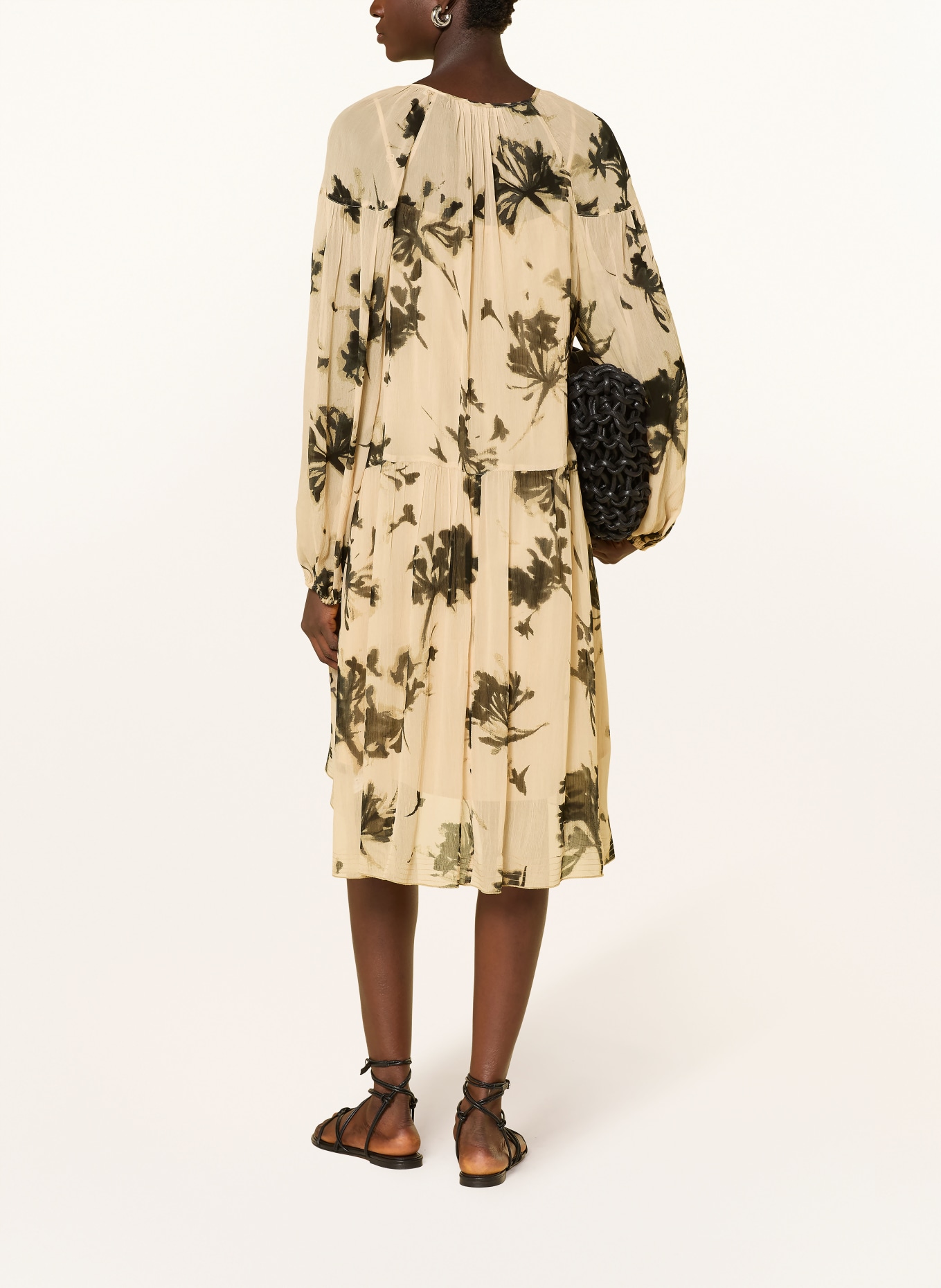 Marc O'Polo Kleid: BEIGE / DUNKELBRAUN