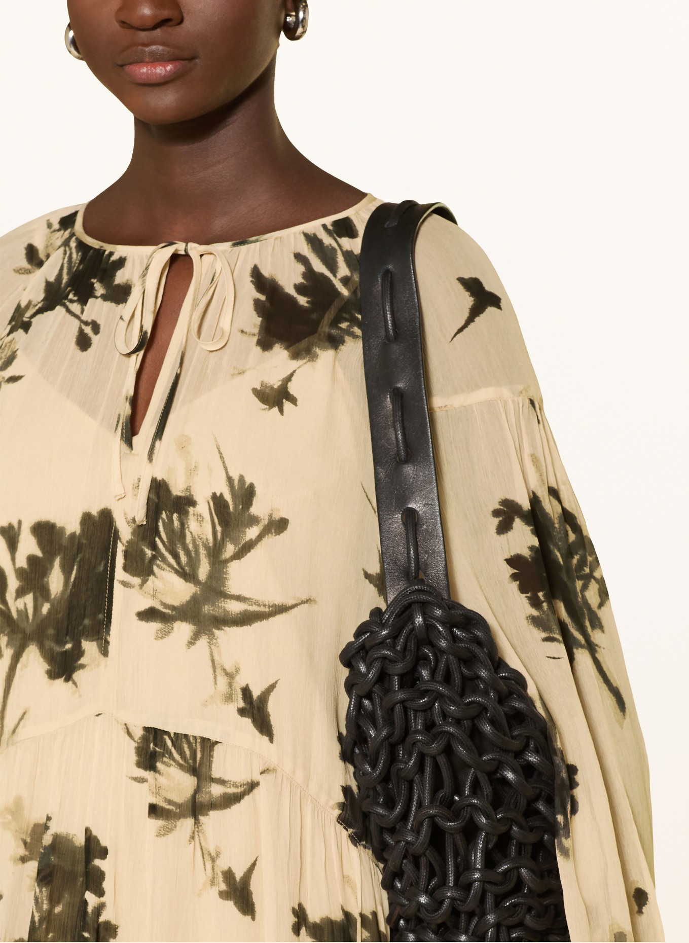 Marc O'Polo Kleid: BEIGE / DUNKELBRAUN