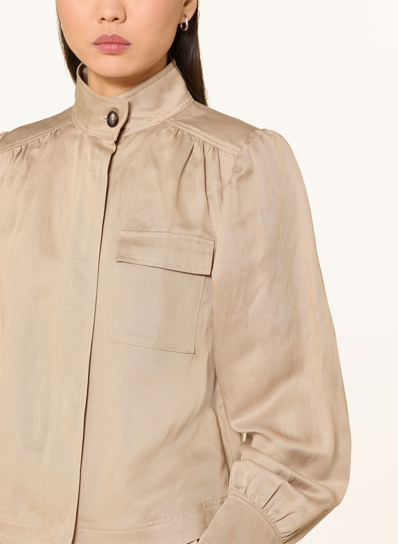 Marc O'Polo Overjacket mit Leinen: BEIGE