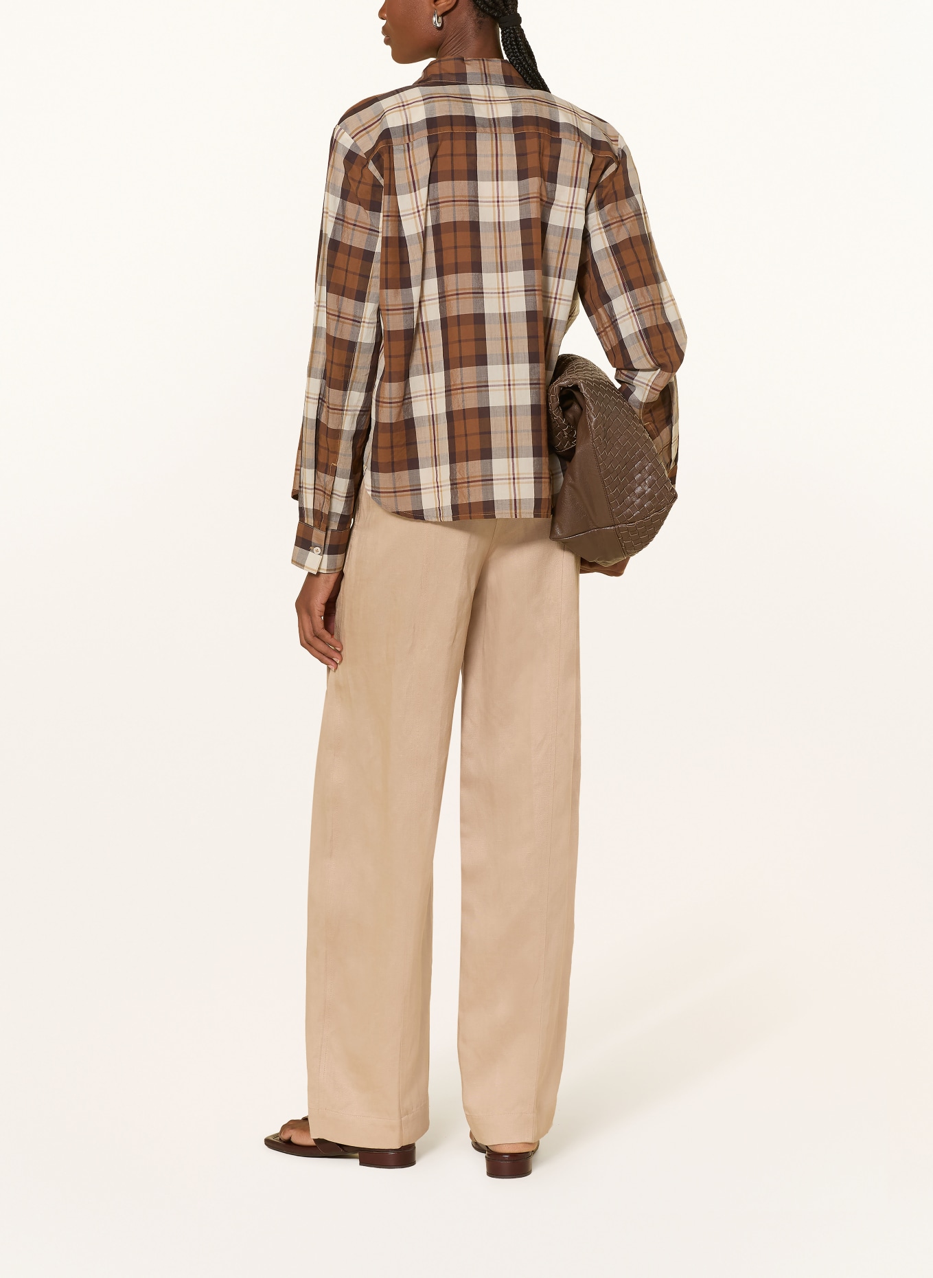 Marc O'Polo Hose mit Leinen: BEIGE