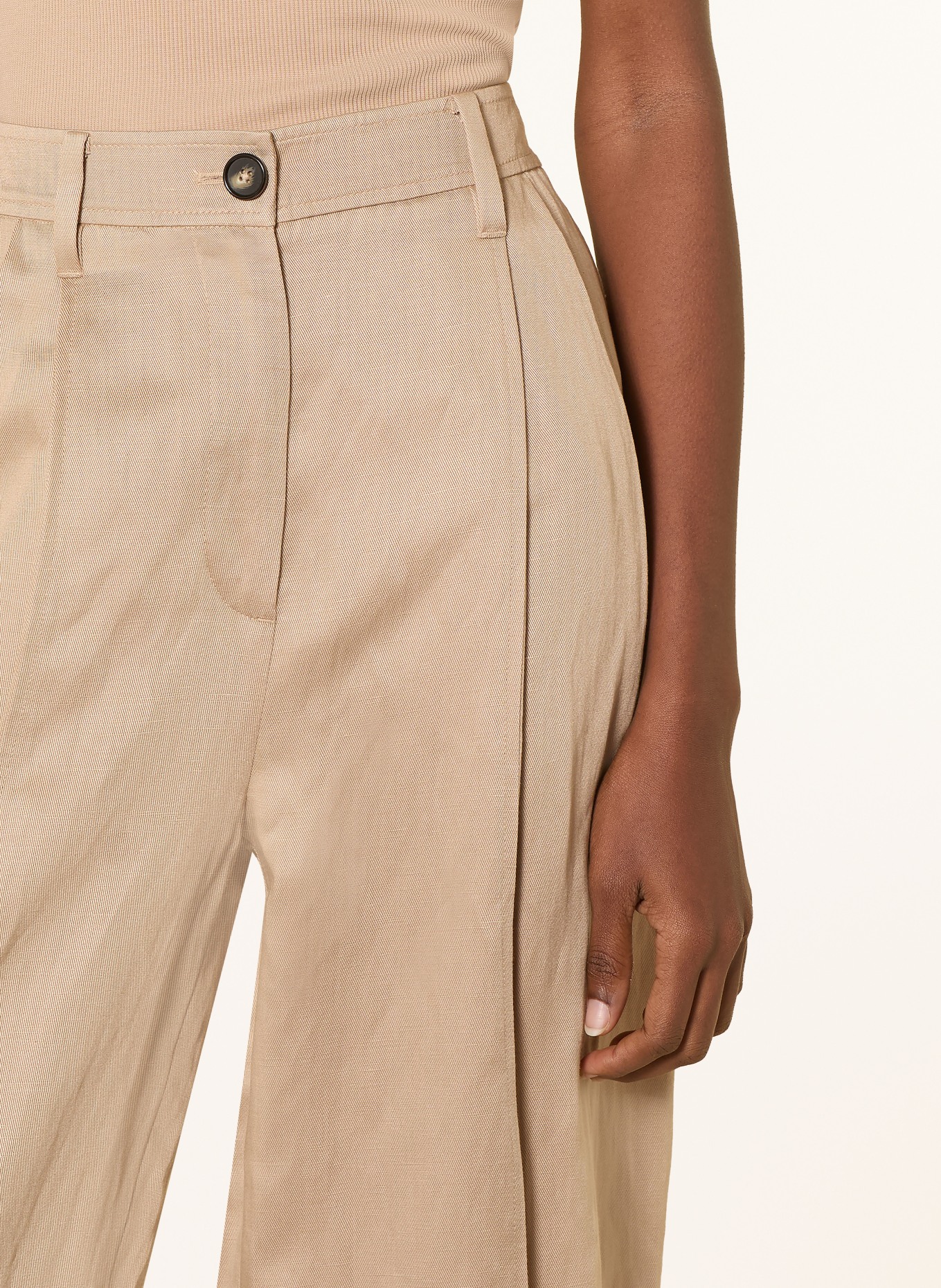 Marc O'Polo Hose mit Leinen: BEIGE