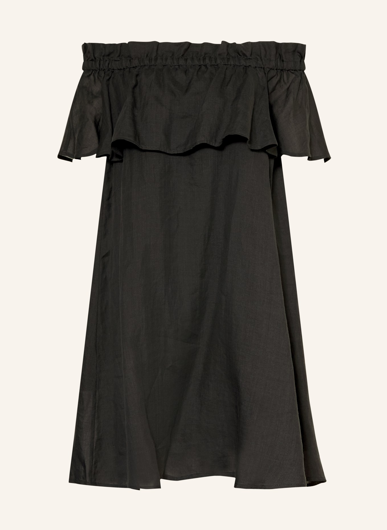 Marc O'Polo Šaty s odhalenými rameny a volány: ČERNÁ