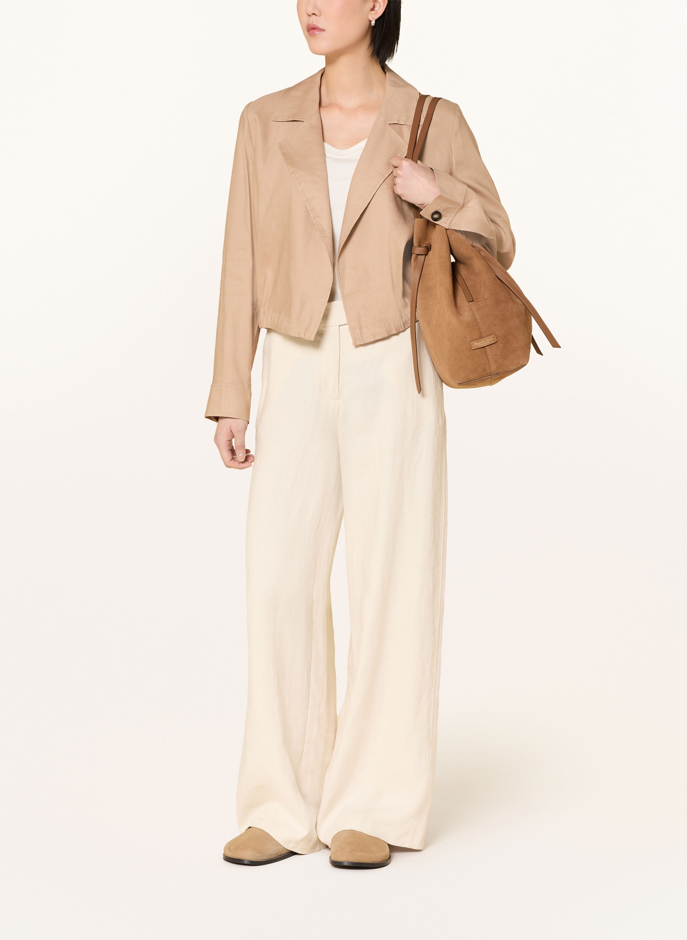 Marc O'Polo Overjacket mit Leinen: BEIGE