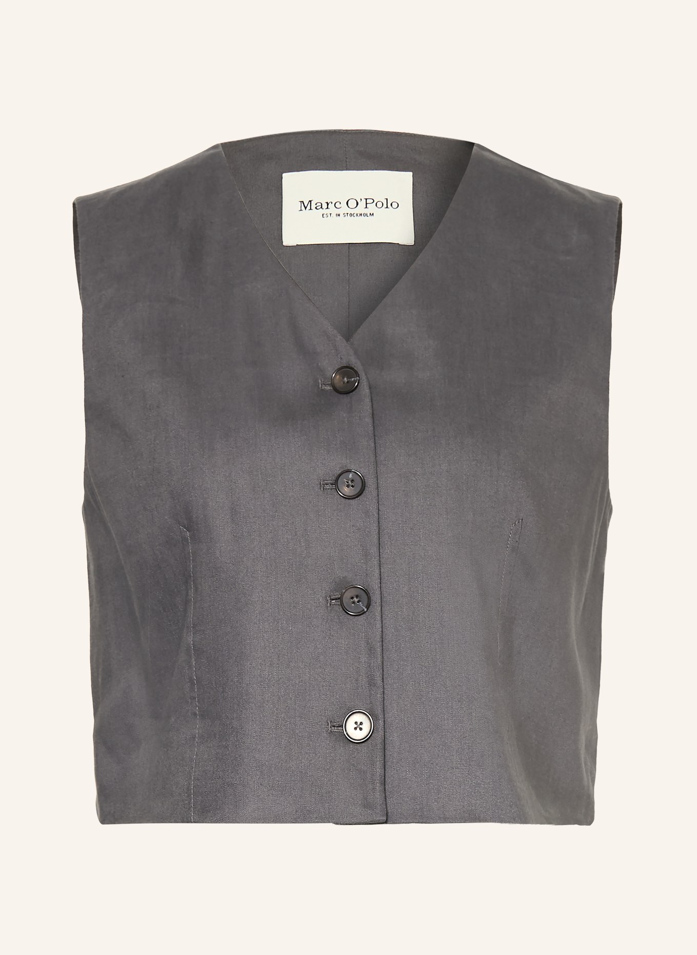 Marc O'Polo Blazerweste mit Leinen: DUNKELGRAU