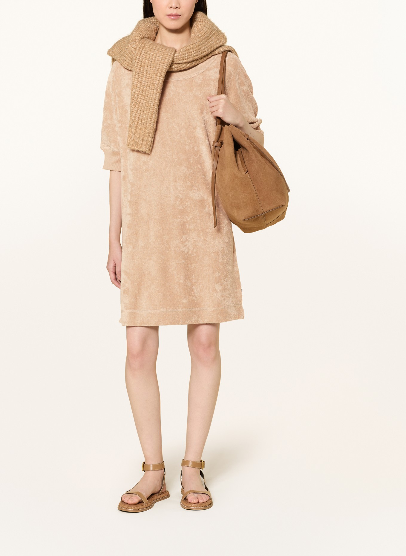 Marc O'Polo Terry cloth dress: LIGHT BROWN