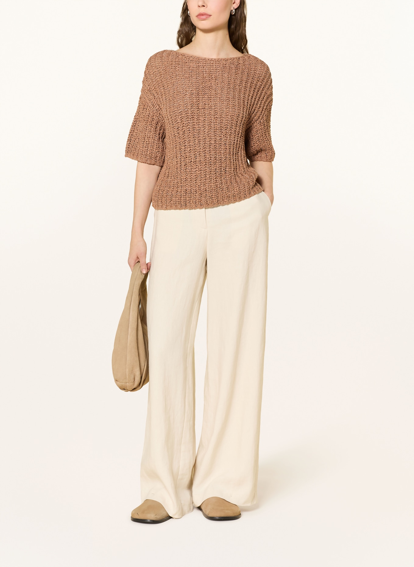 Marc O'Polo pletené tričko: SVĚTLE HNĚDÁ