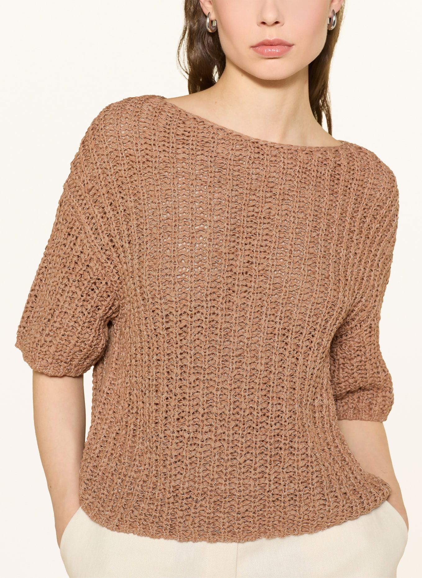 Marc O'Polo pletené tričko: SVĚTLE HNĚDÁ