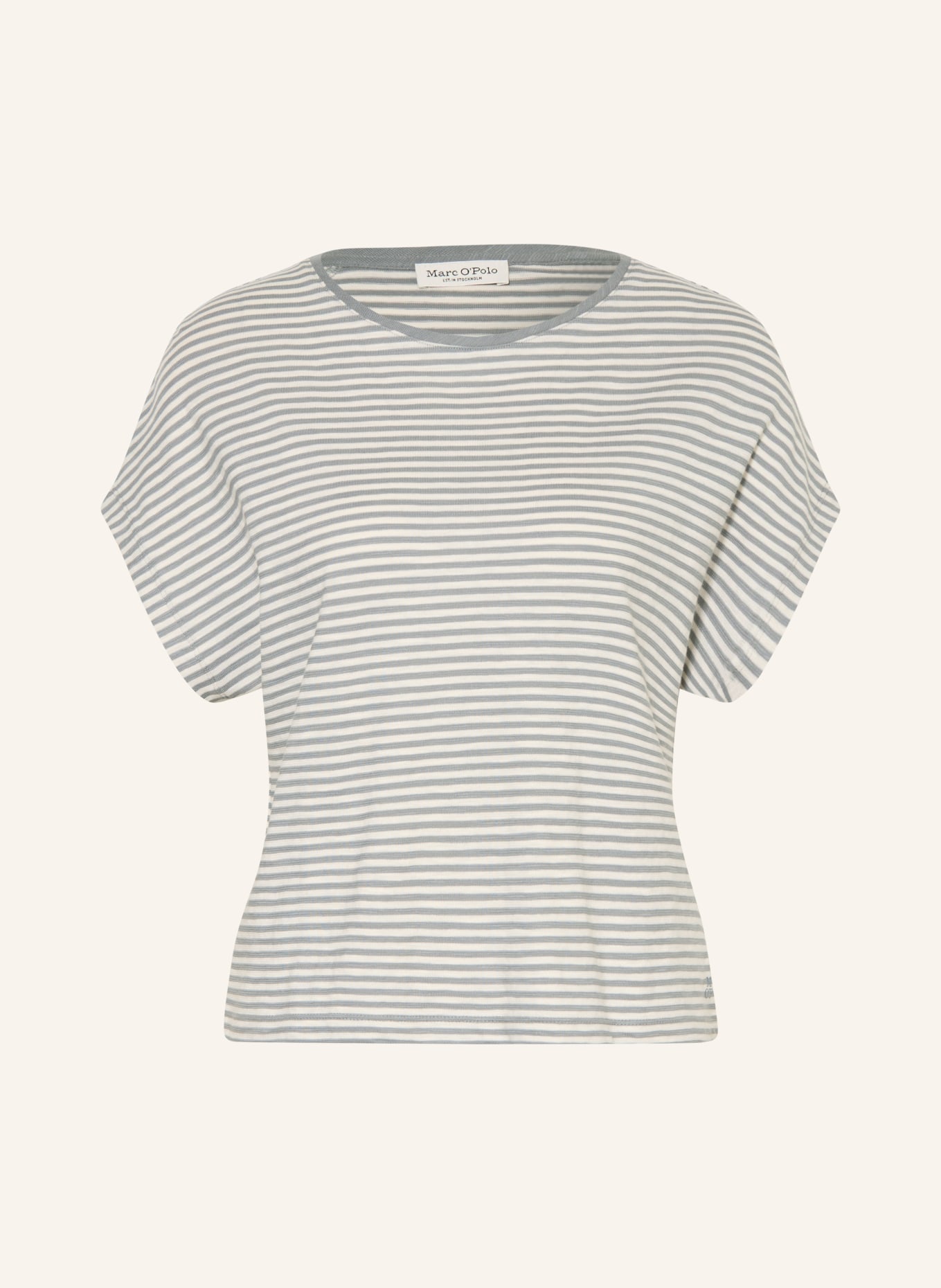 Marc O'Polo T-Shirt: CREME / GRAU