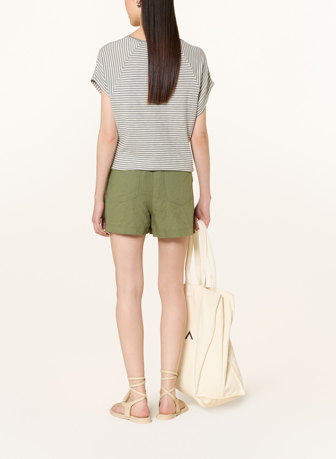 Marc O'Polo T-Shirt: CREME / GRAU