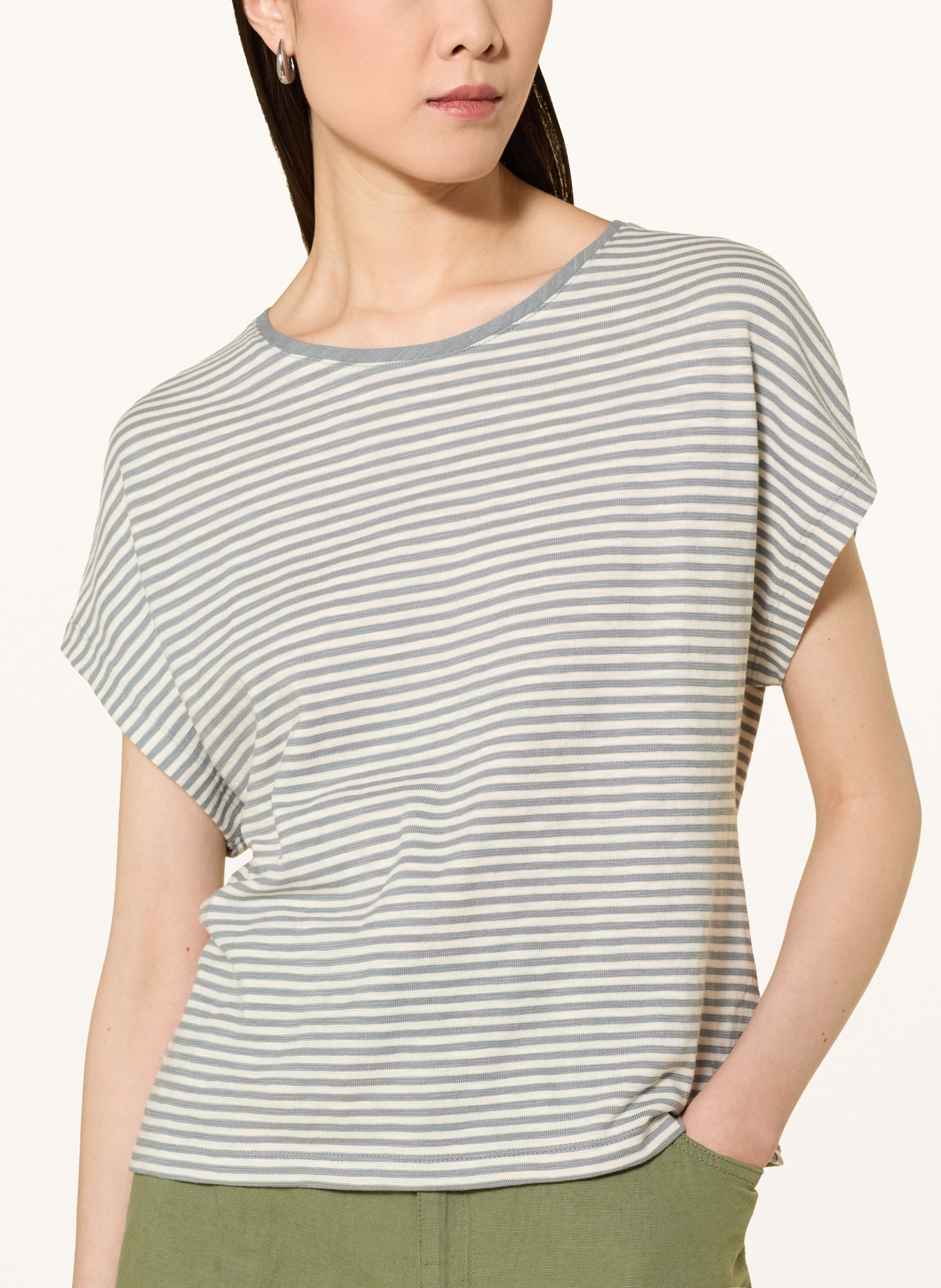 Marc O'Polo T-Shirt: CREME / GRAU