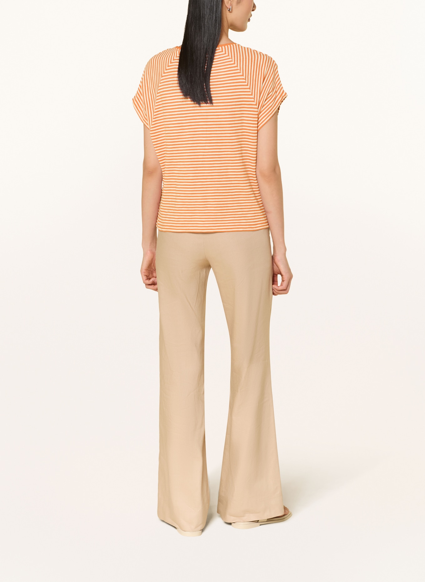 Marc O'Polo T-Shirt: ORANGE / WEISS