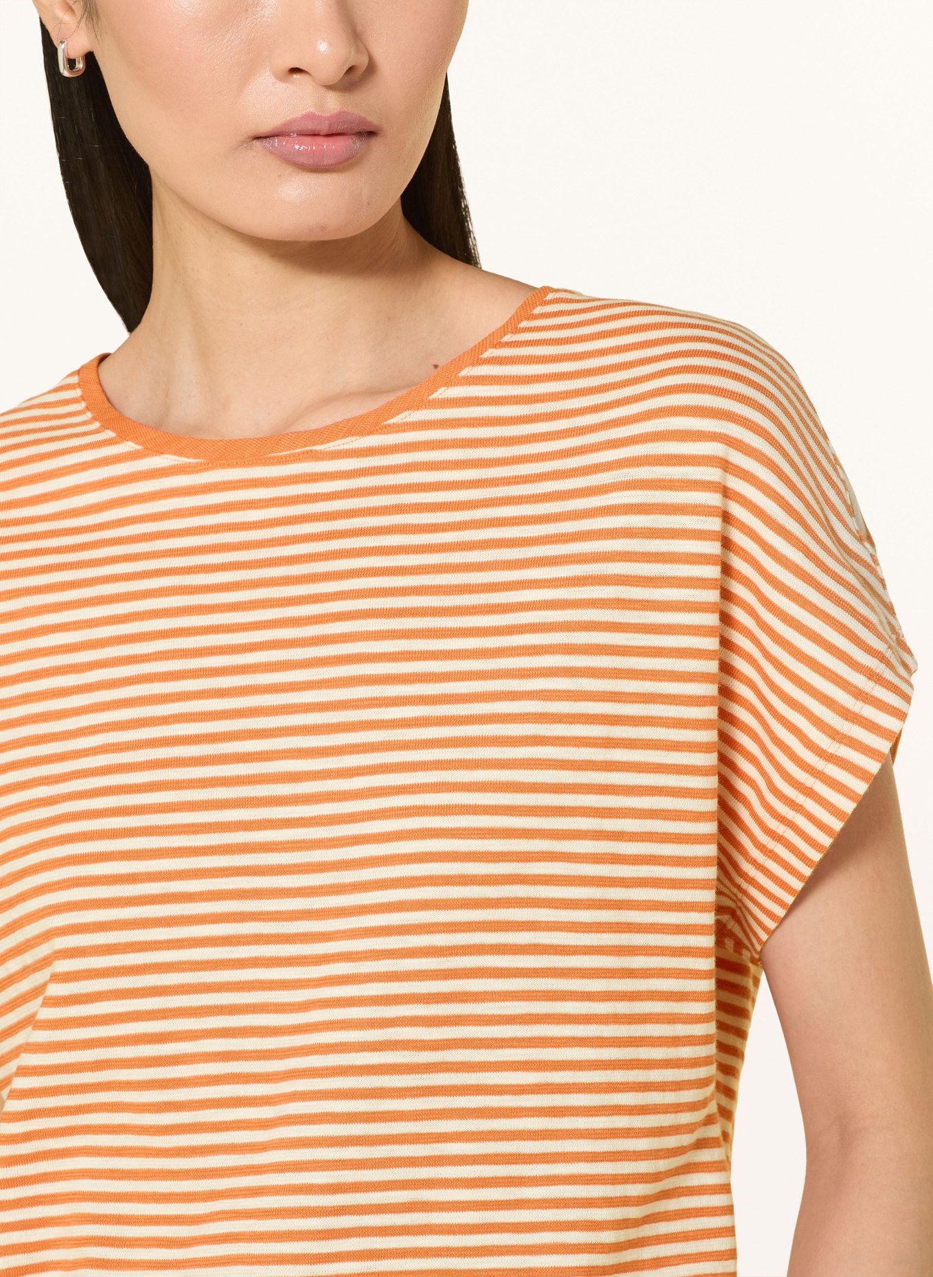 Marc O'Polo T-Shirt: ORANGE / WEISS