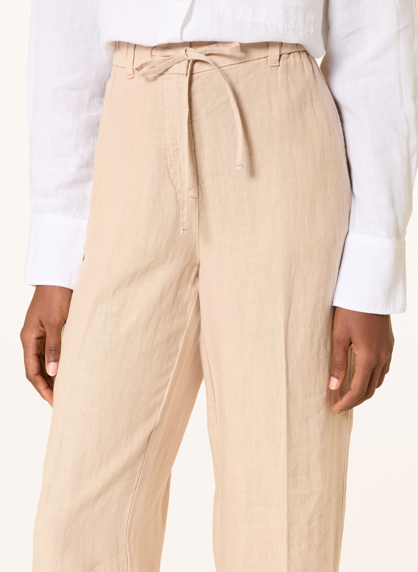 Marc O'Polo Marlenehose aus Leinen: BEIGE