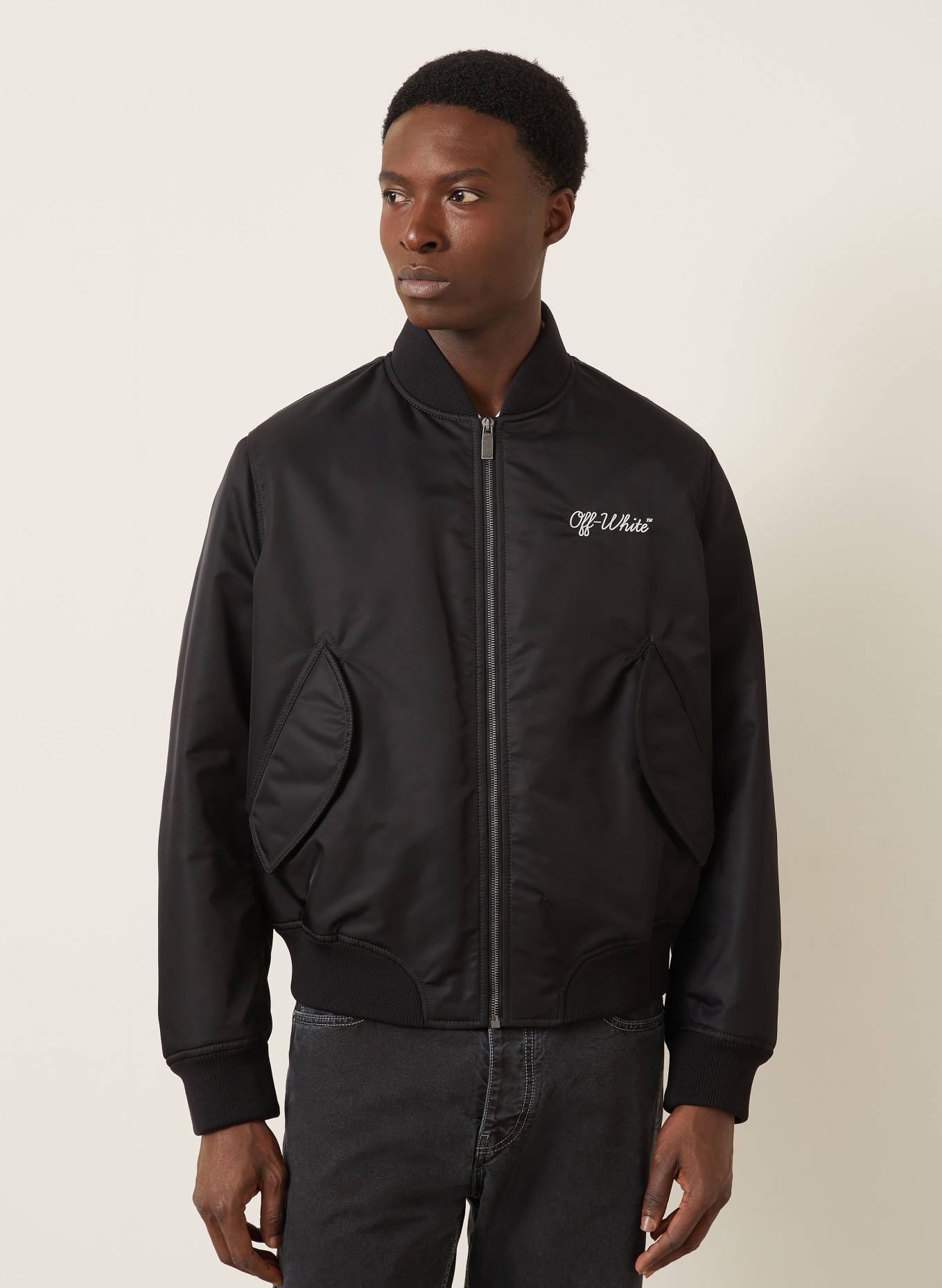 Off-White blouson: BLACK / WHITE