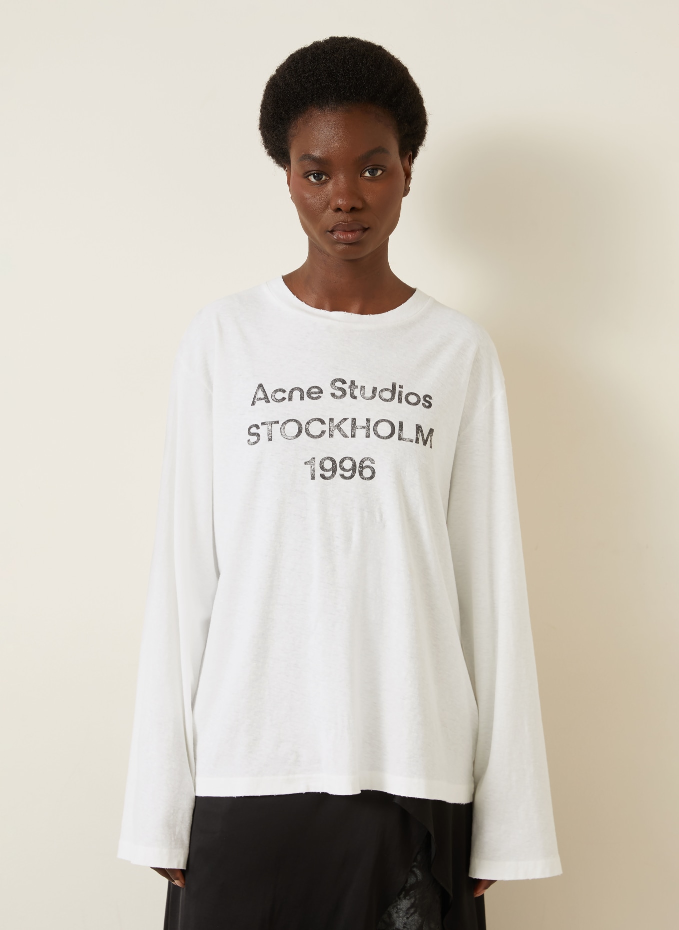 Acne Studios T-shirt à manches longues: BLANC
