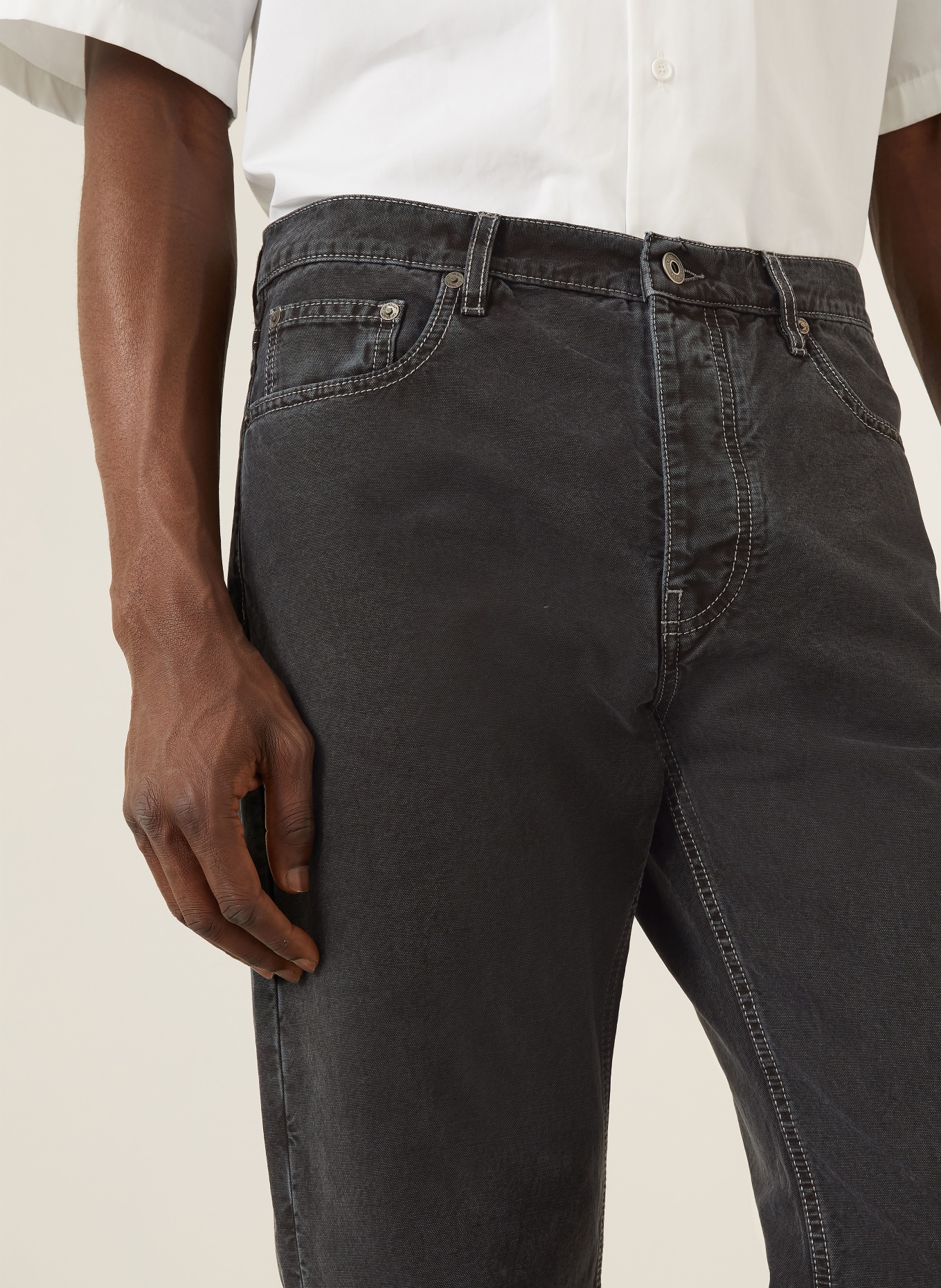 Off-White HALF ARROW Slim Relaxed Fit jeans: 0001 BLACK