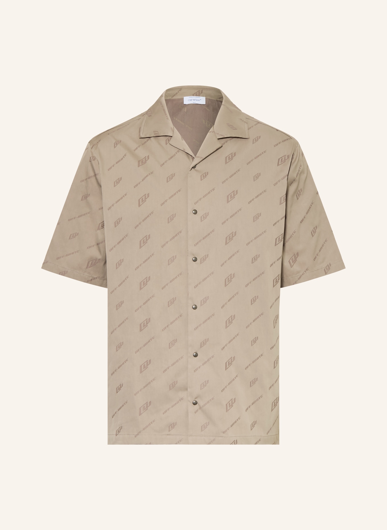 Off-White Resorthemd Comfort Fit: HELLBRAUN / TAUPE