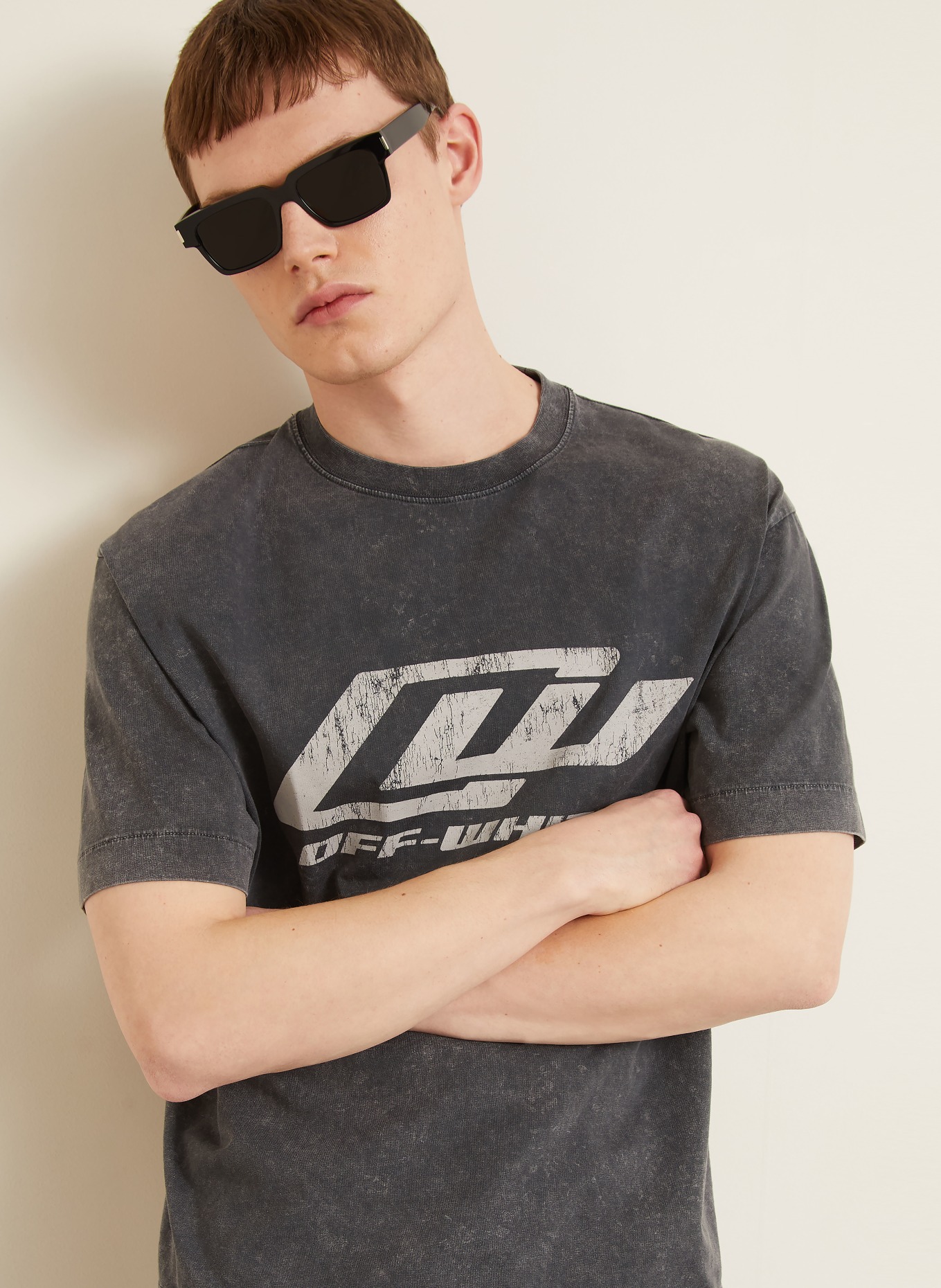 Off-White T-shirt: DONKERGRIJS / GRIJS